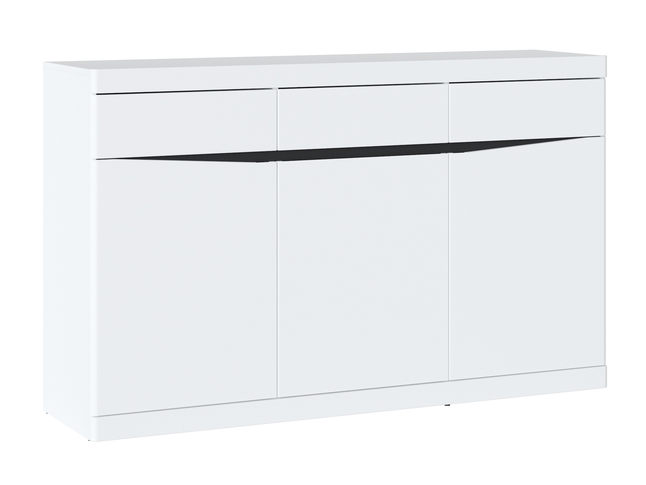 Komoda Venlori 123 (Bijela + Grafit)