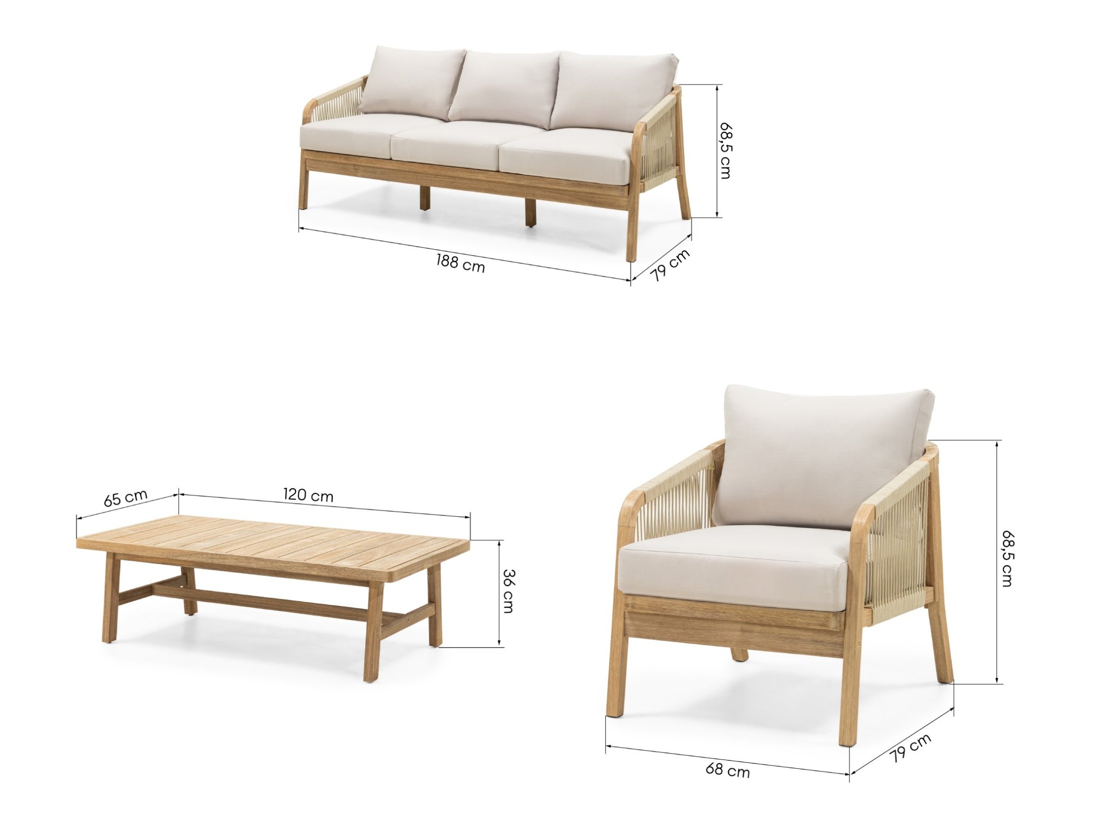 Set vrtnog namještaja Burleson 324