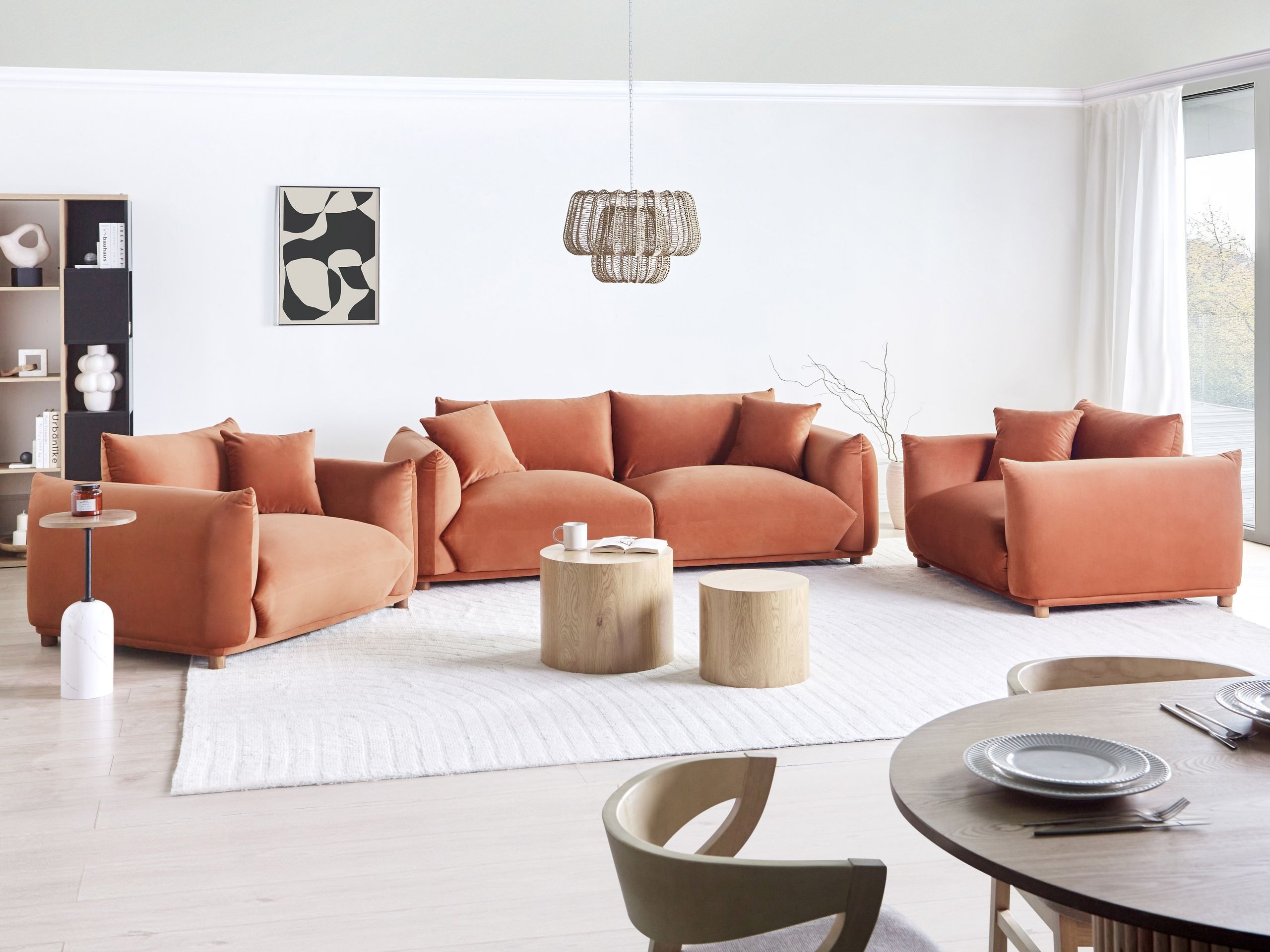 Tapecirani namještaj Berwyn 2724 (Narančasta)