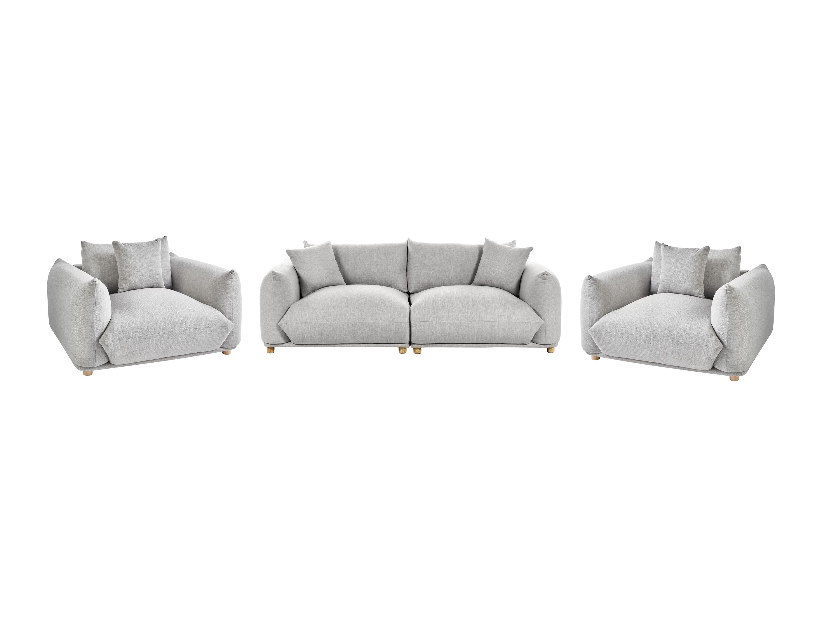 Tapecirani namještaj Berwyn 2724 (Svijetlo siva)