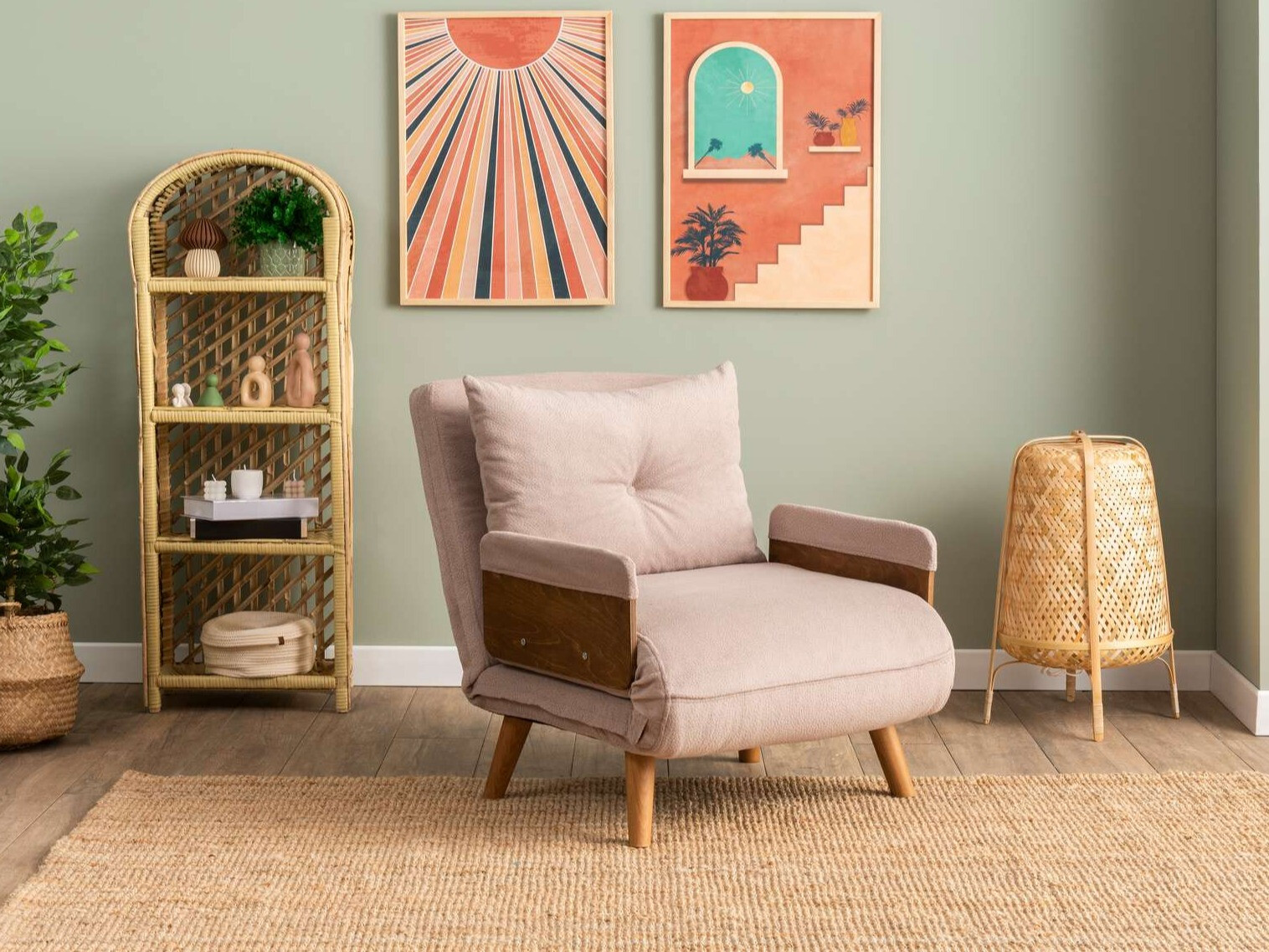 Fotelja Altadena 607 (Svijetlo smeđa)