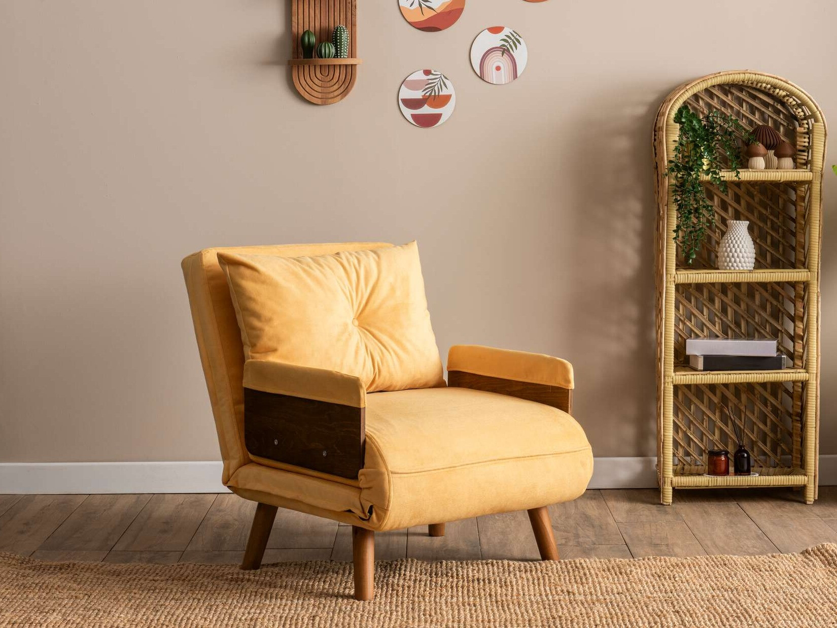 Fotelja Altadena 607 (Svijetlo žuta)