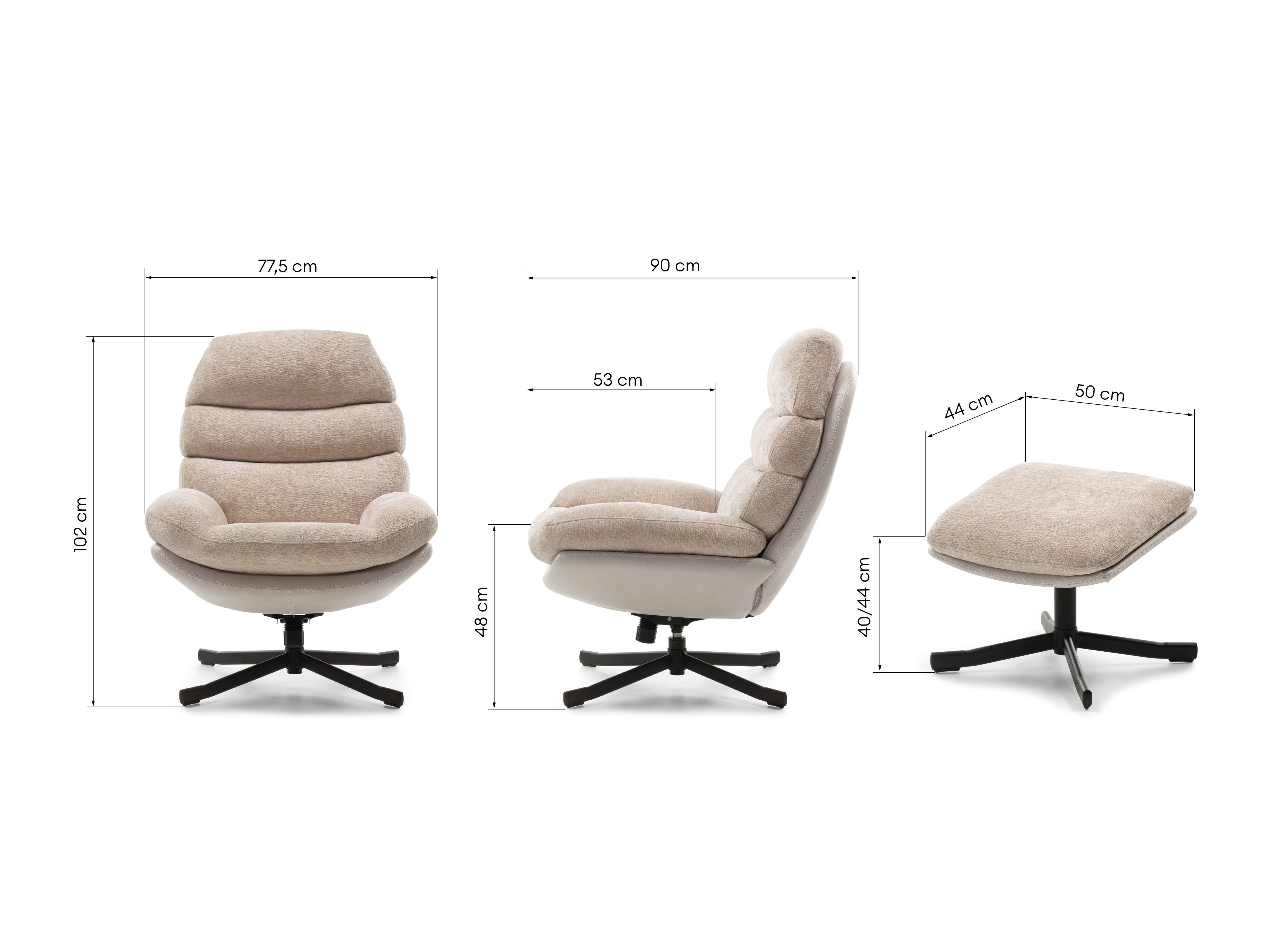 Fotelja Burleson 329 (Bež)