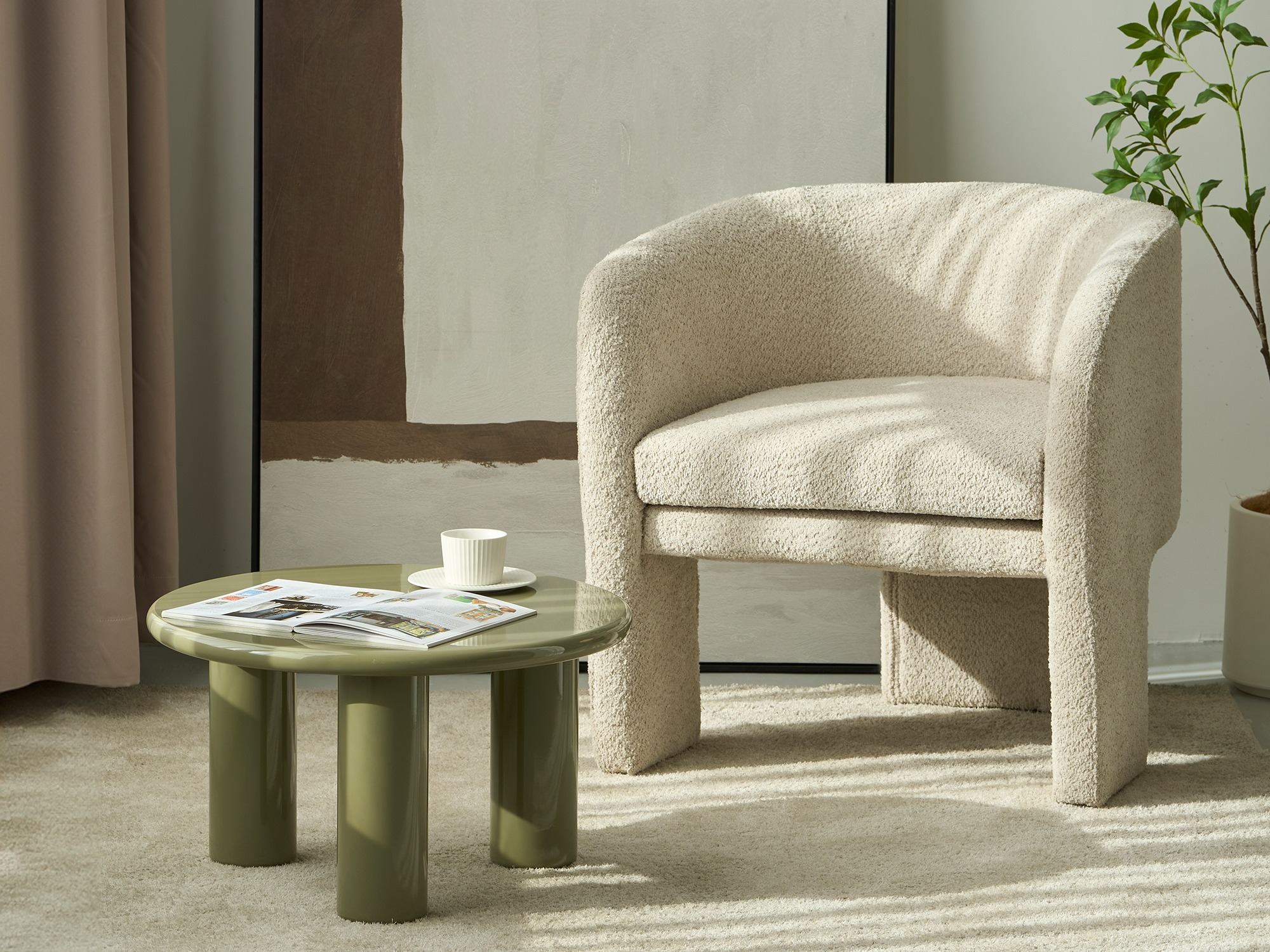 Stolić za kavu Burleson 493 (Sjajno zelena)