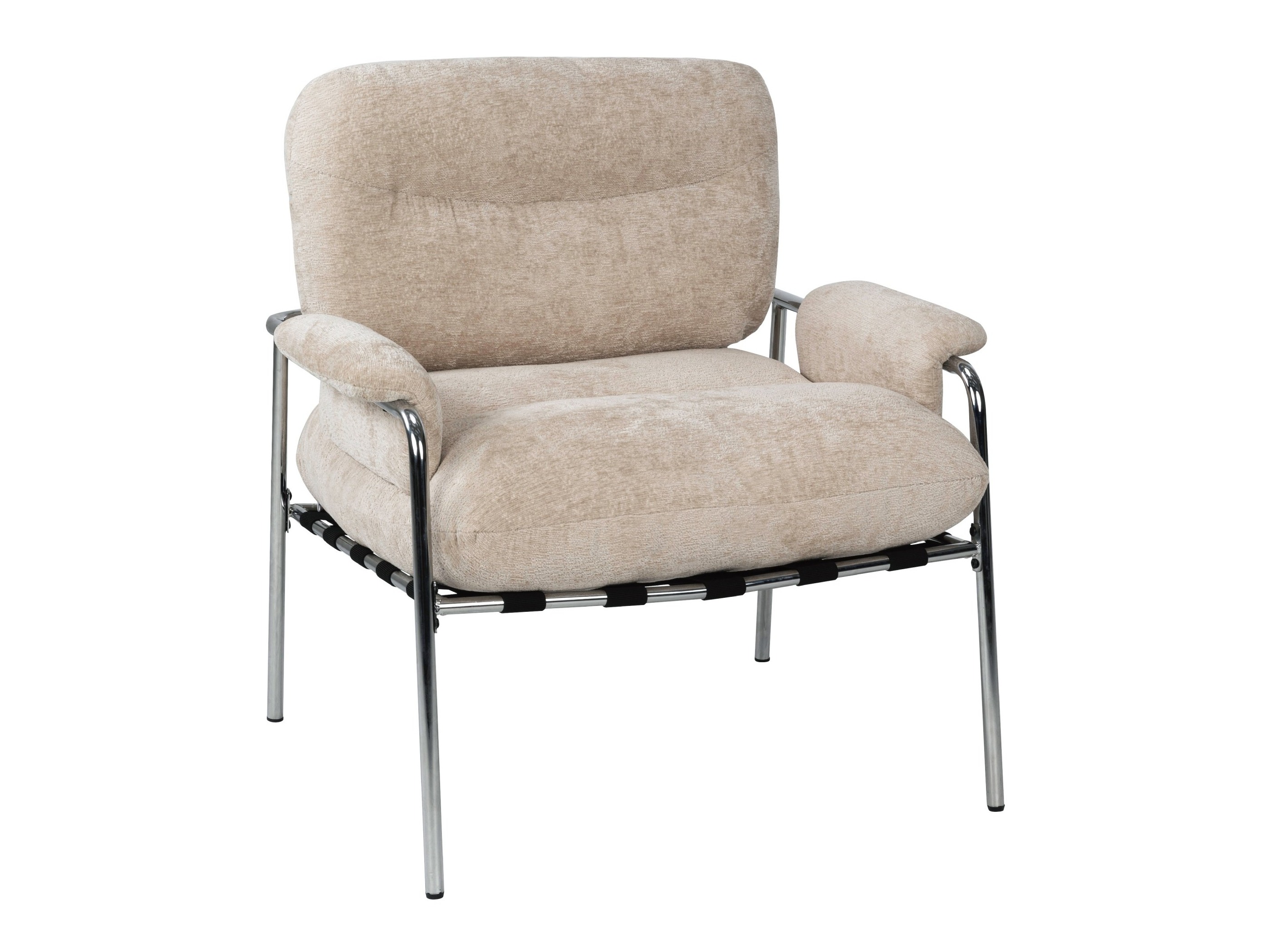 Fotelja Burleson 344 (Bež + Srebro)