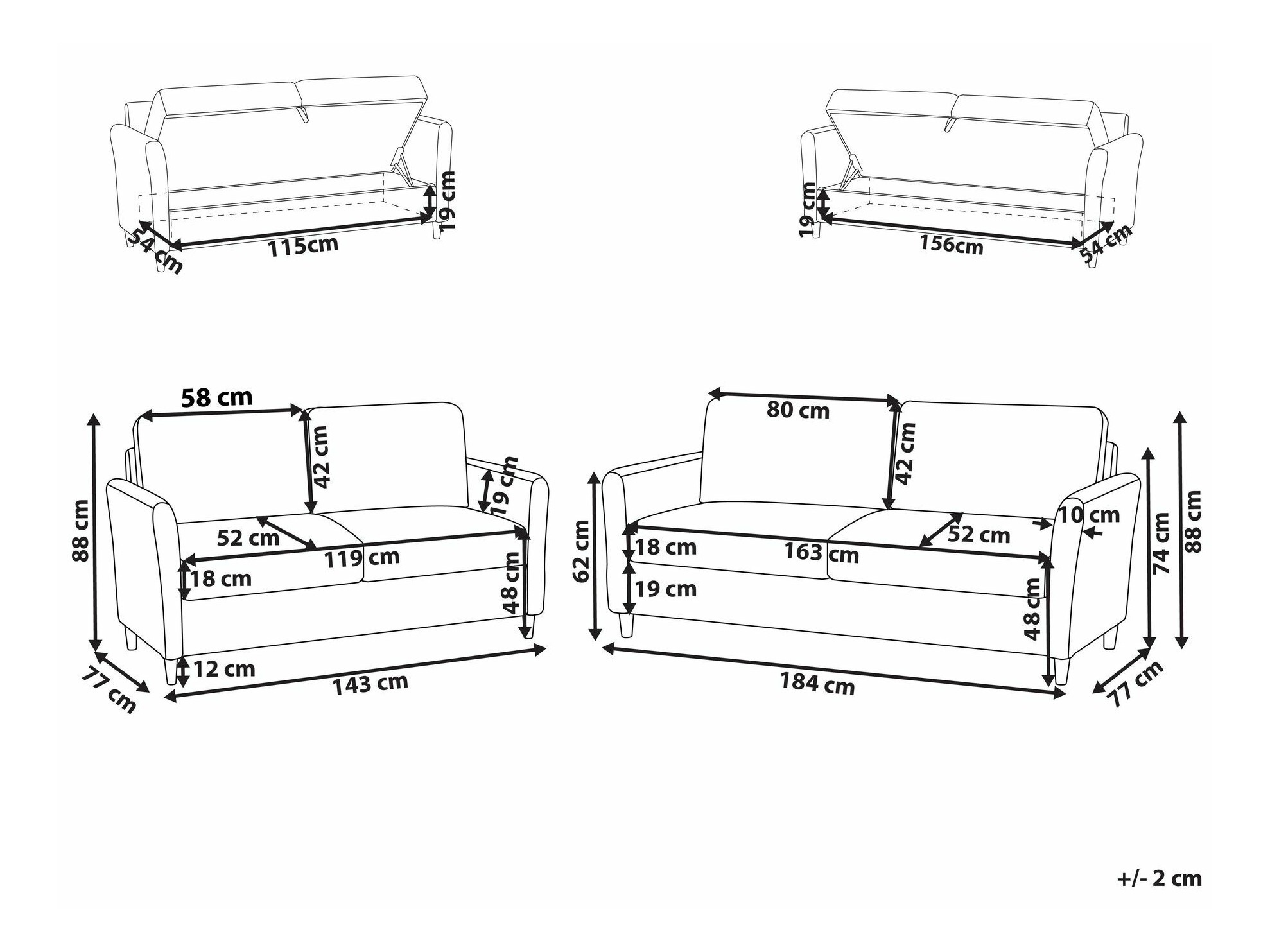 Tapecirani namještaj Berwyn 2823 (Plava)