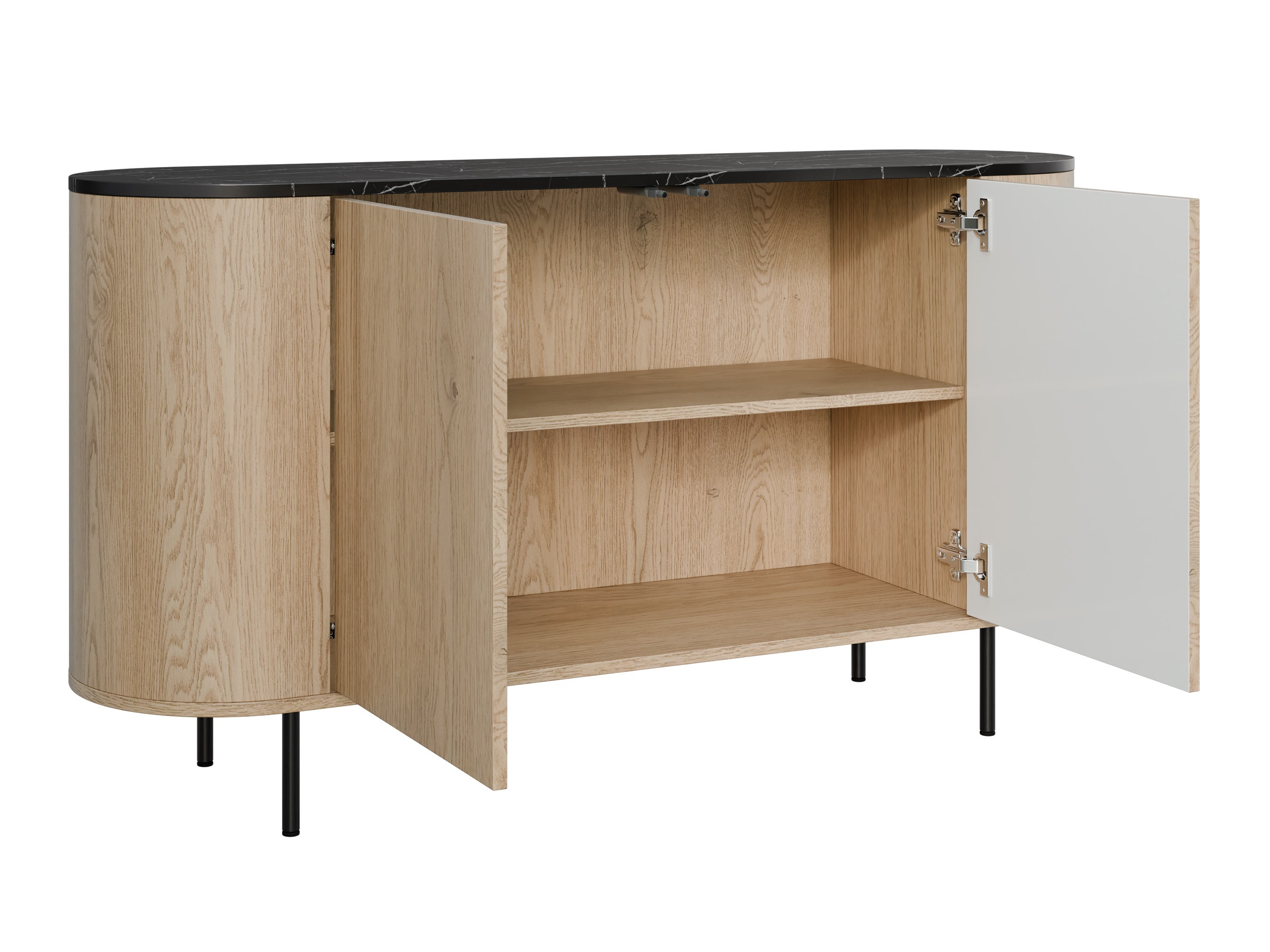 Dnevni boravak Comfivo Livtena 105 (Crni mramor + Crna)