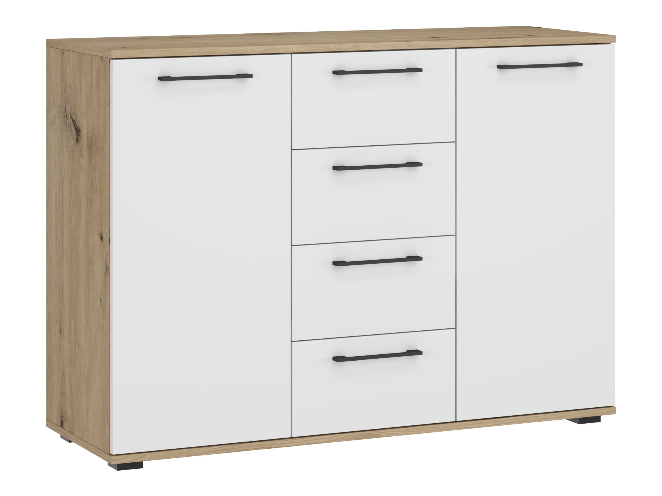 Komoda Houston 1977 (Bijela + Hrast Artisan)