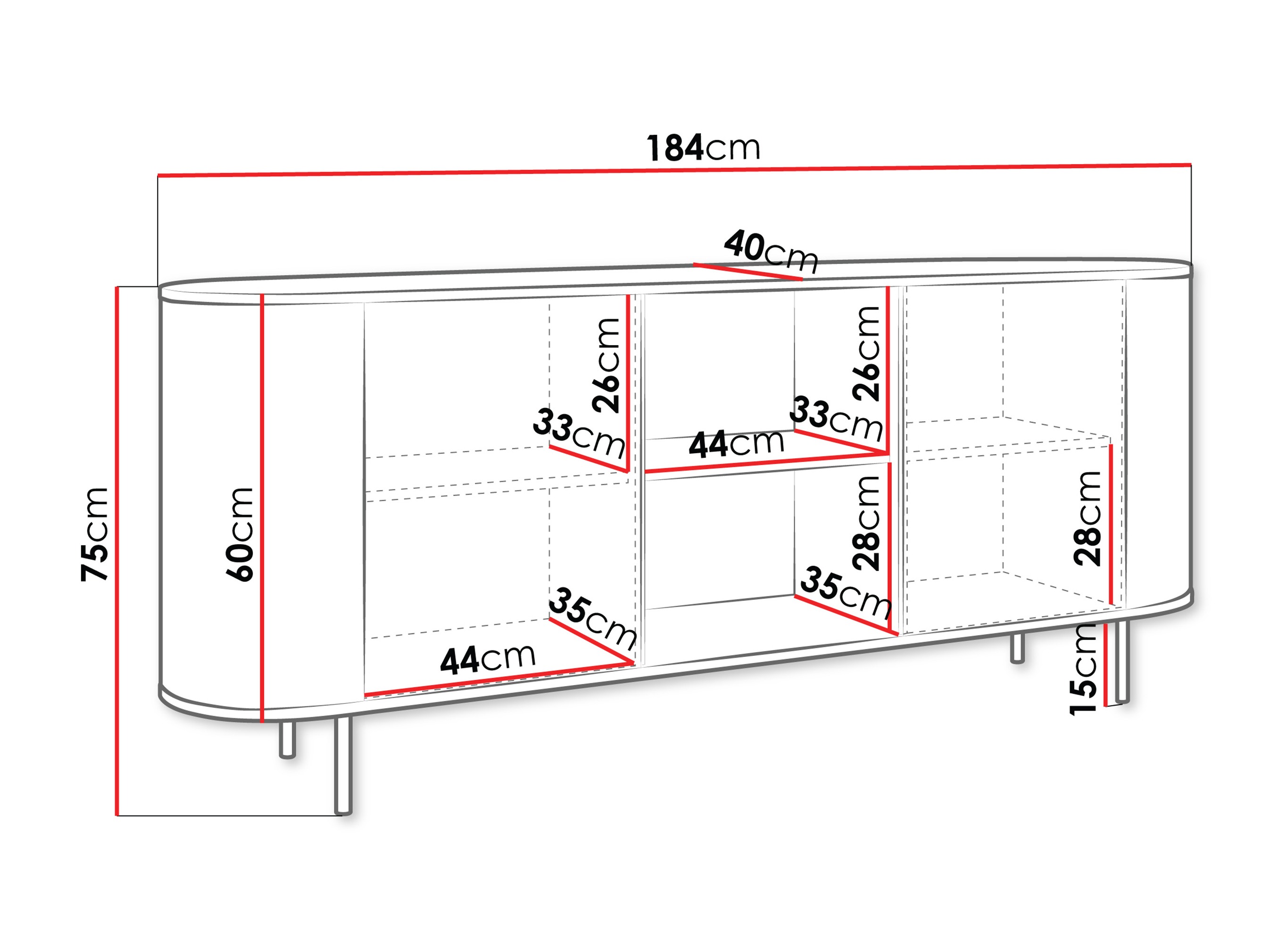 Ormarić Comfivo Livtena 101 (Crni mramor + Crna)