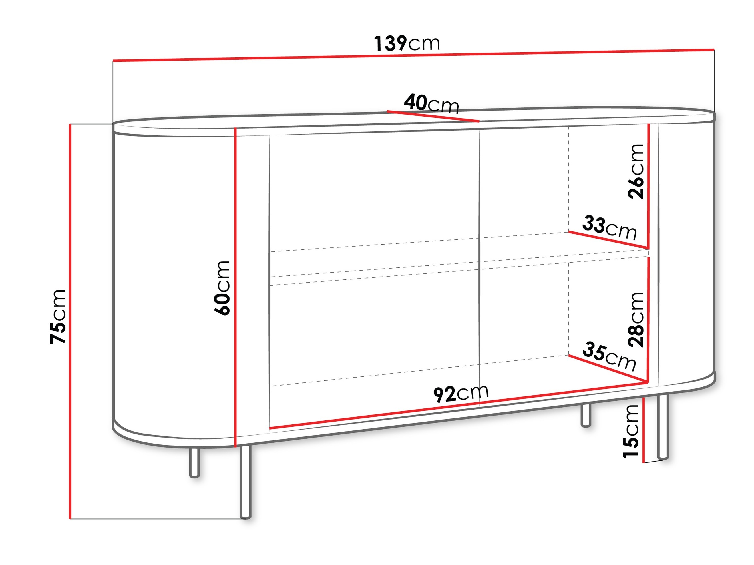 Ormarić Comfivo Livtena (Crni mramor + Crna)