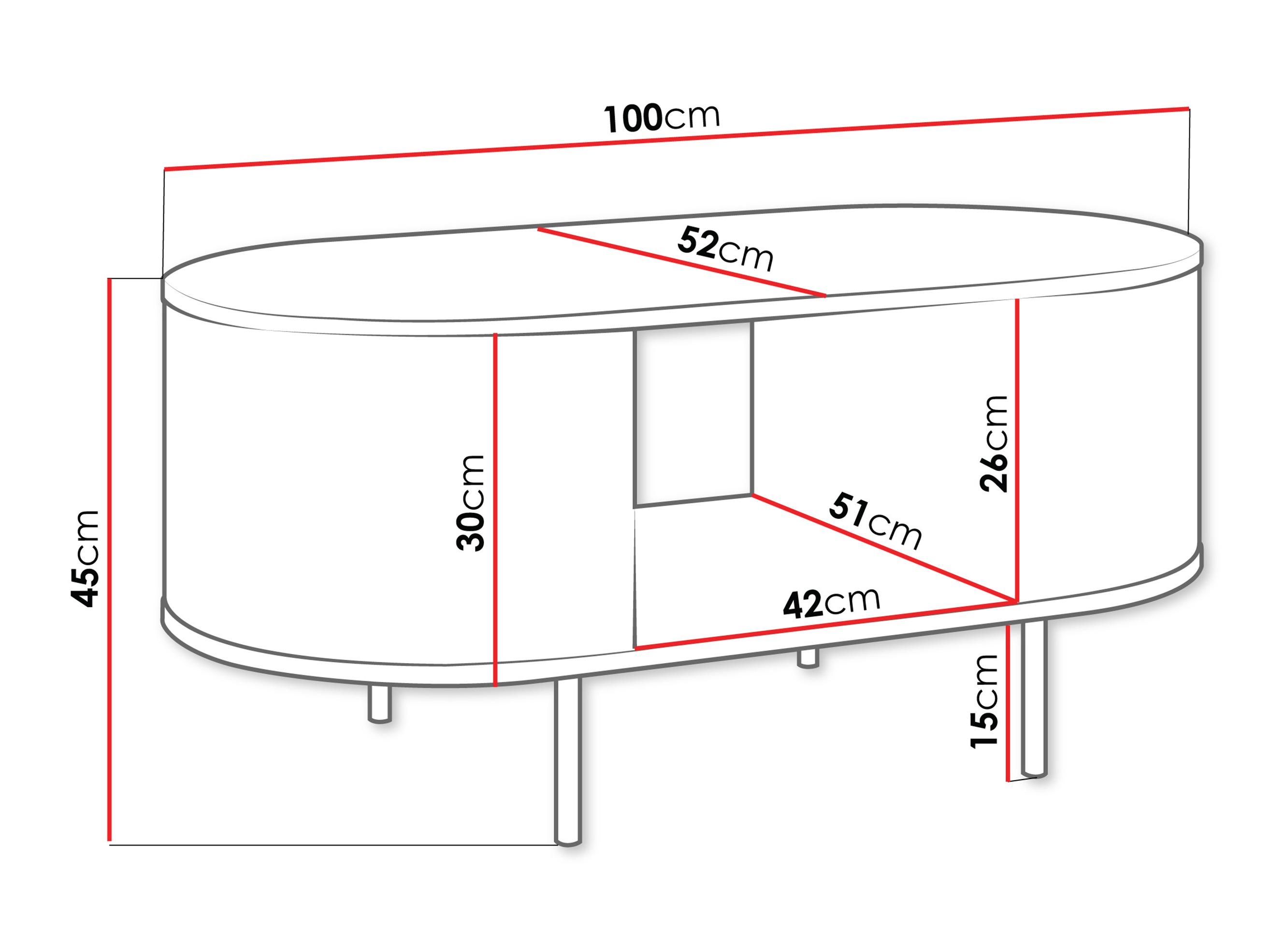 Stolić za kavu Comfivo Livtena 104 (Crni mramor + Crna)