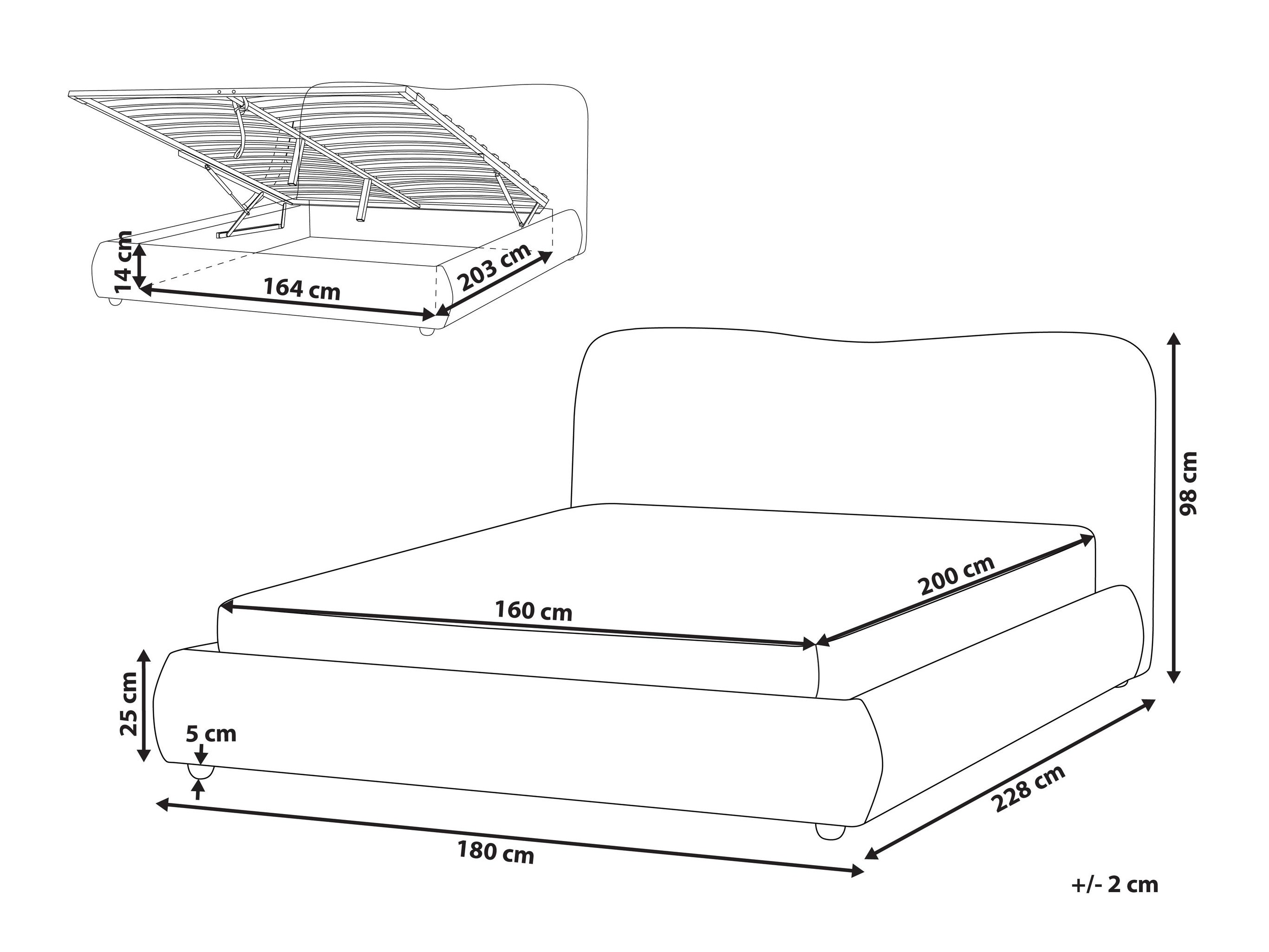 Krevet Berwyn 2735 (Svijetlo plava)