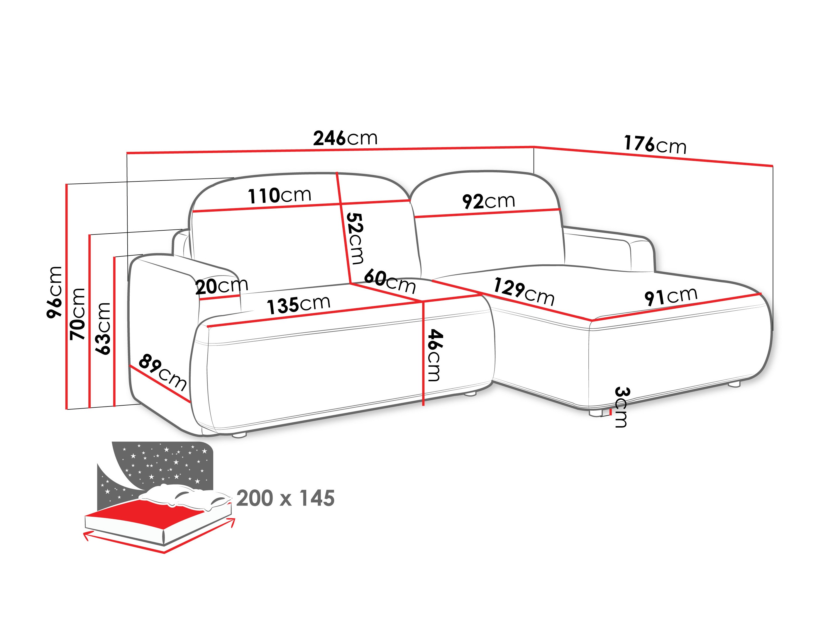 Kutna garnitura ComfiDream Marila (Perfect Harmony 63)