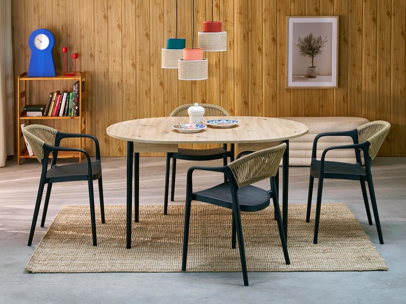 Stol Houston 1990 (Crna + Hrast Artisan)