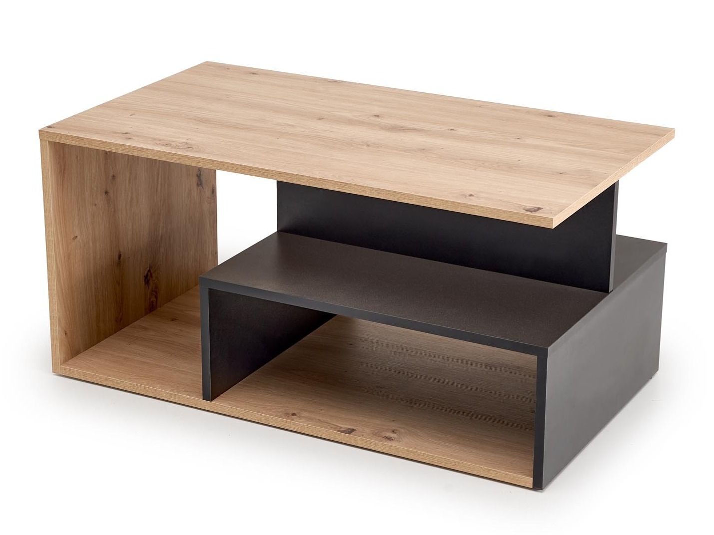 Stolić za kavu Houston 1991 (Crna + Hrast Artisan)