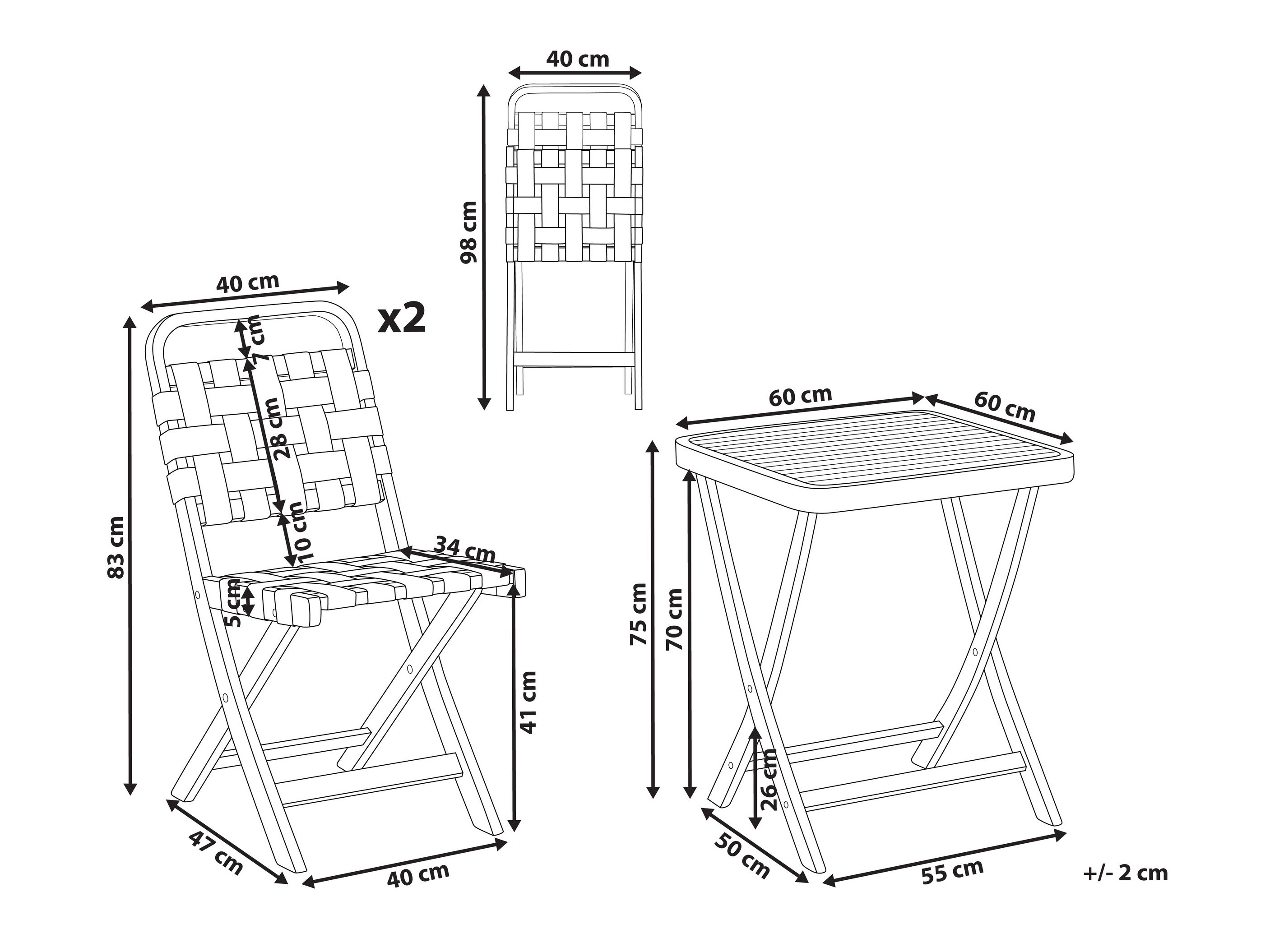Balkonska garnitura Berwyn 2739