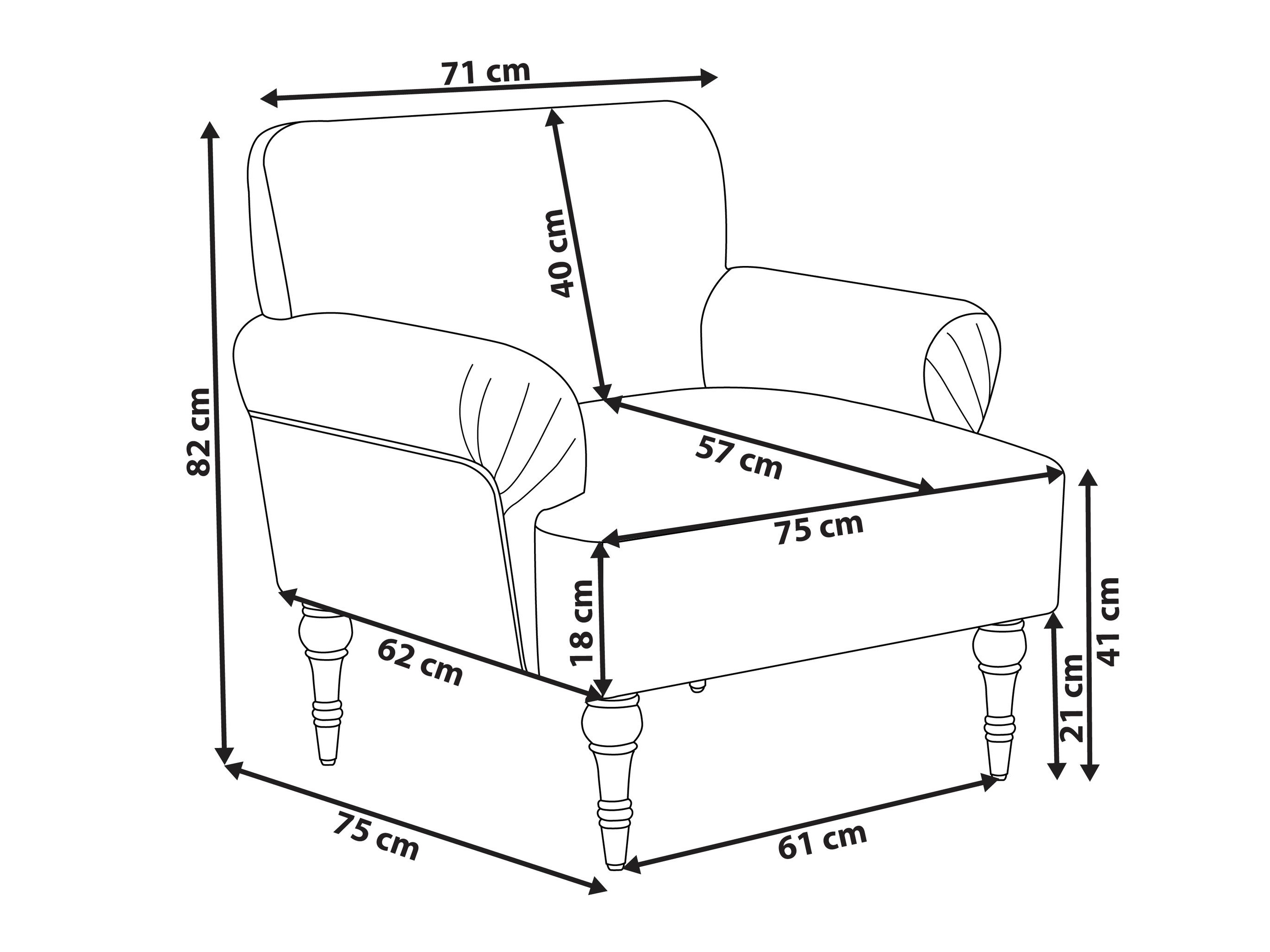 Fotelja Berwyn 2742 (Taupe)