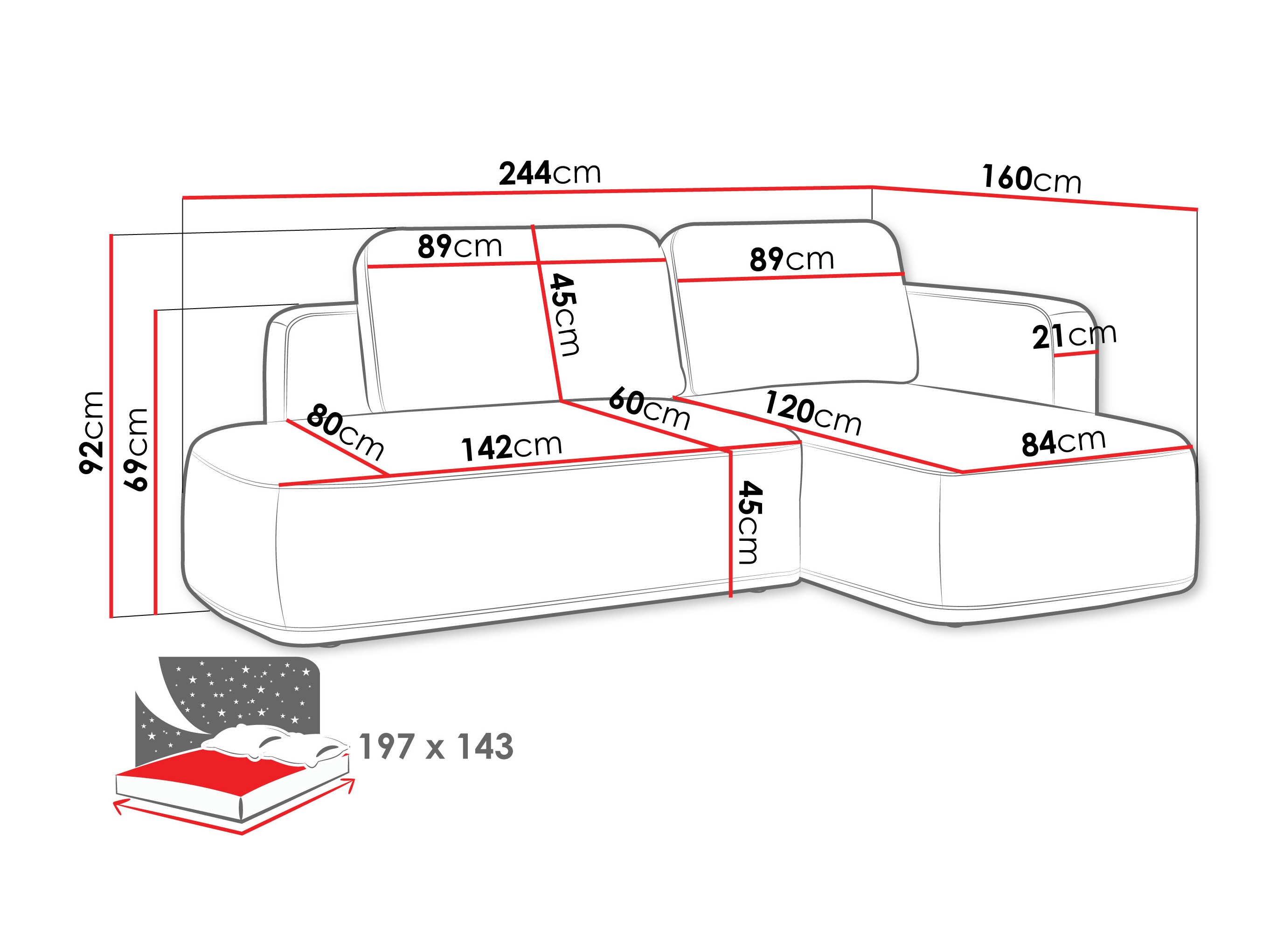 Kutna garnitura ComfiDream 203 (Perfect Harmony 39)
