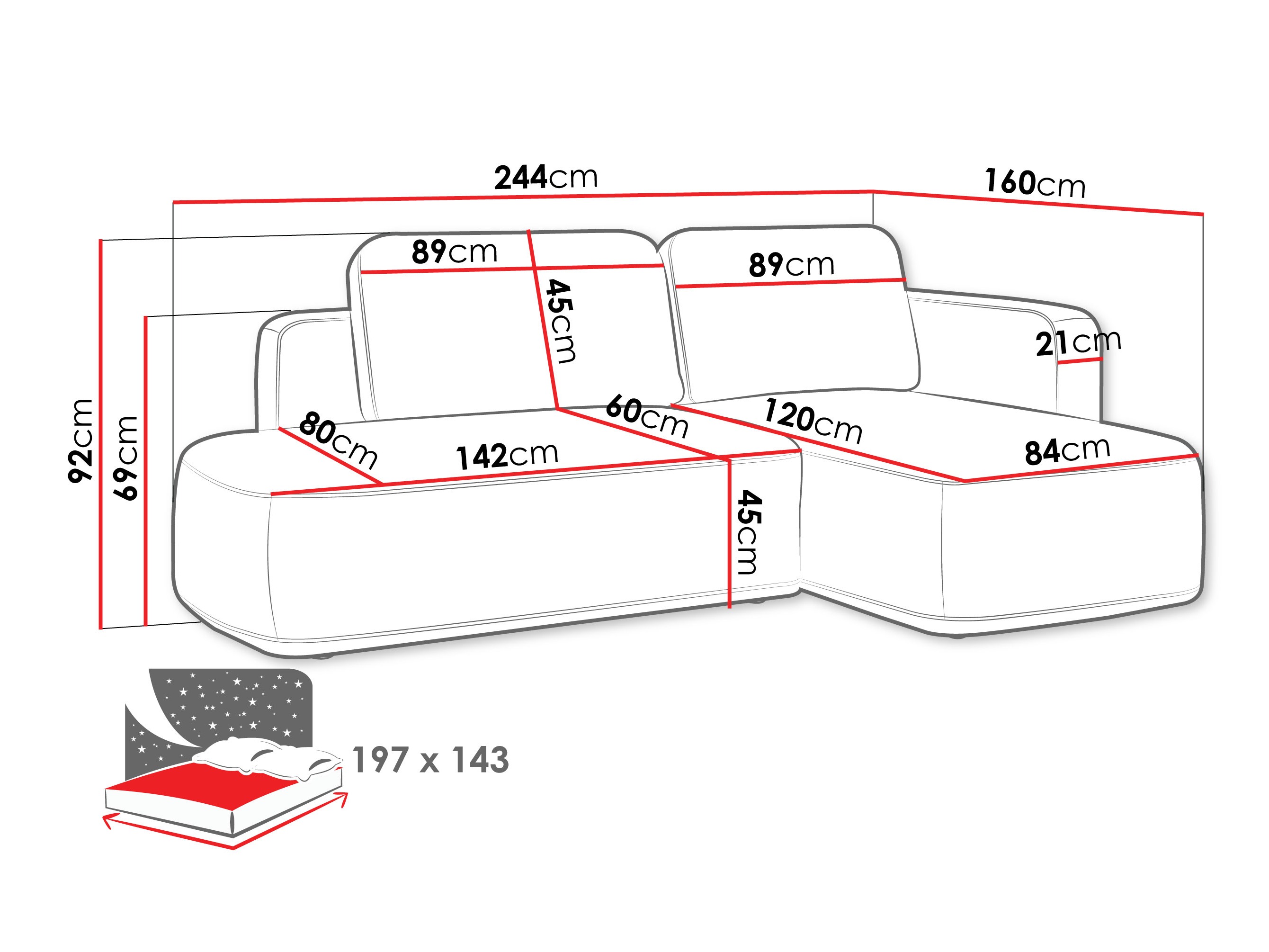 Kutna garnitura ComfiDream Celena (Perfect Harmony 02)