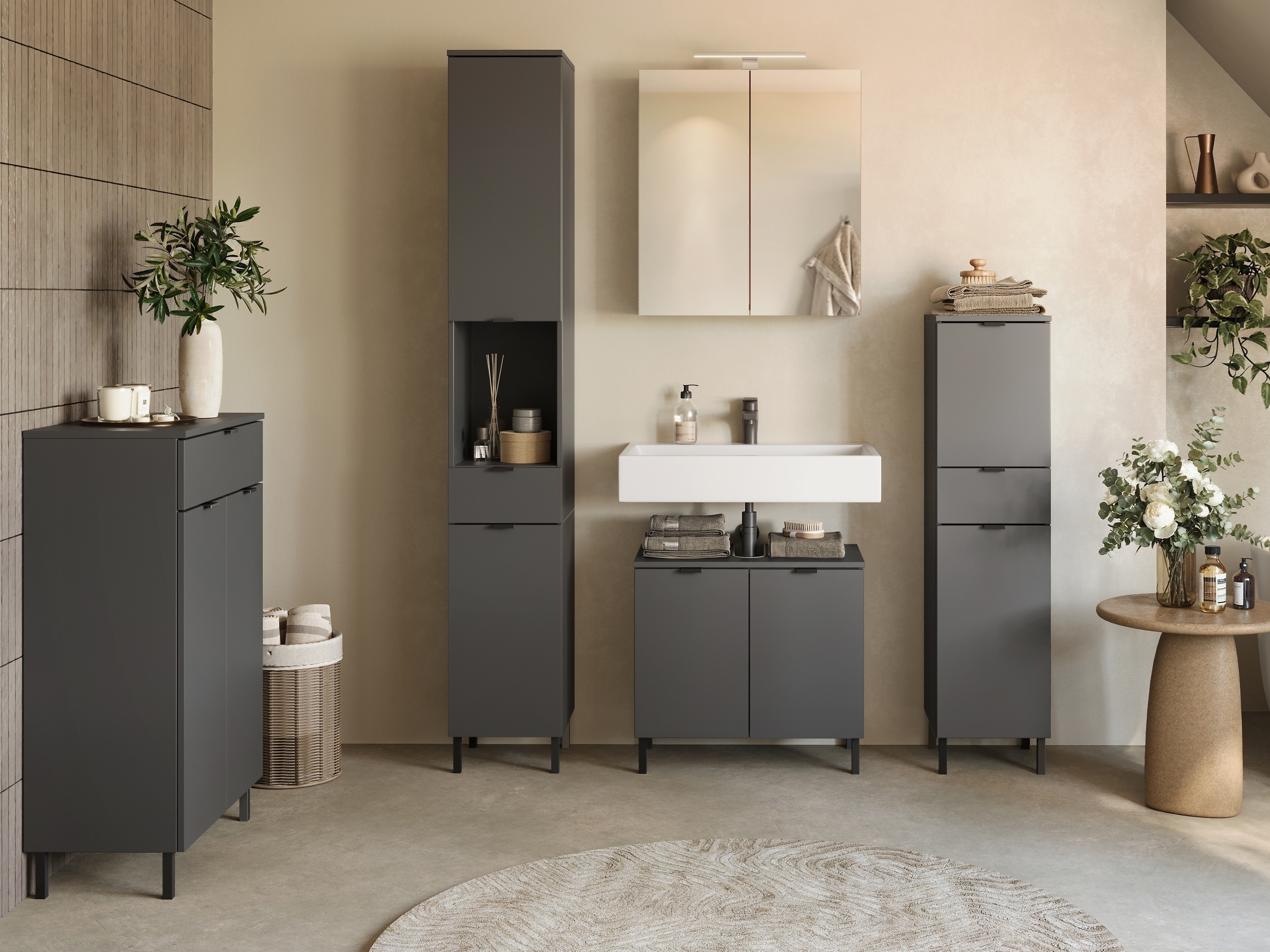 Samostojeći kupaonski ormarić Felfere 101 (Antracit)