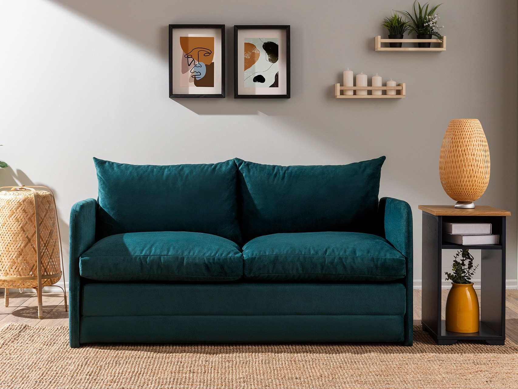 Kauč na razvlačenje Altadena 614 (Tamno tirkizna)