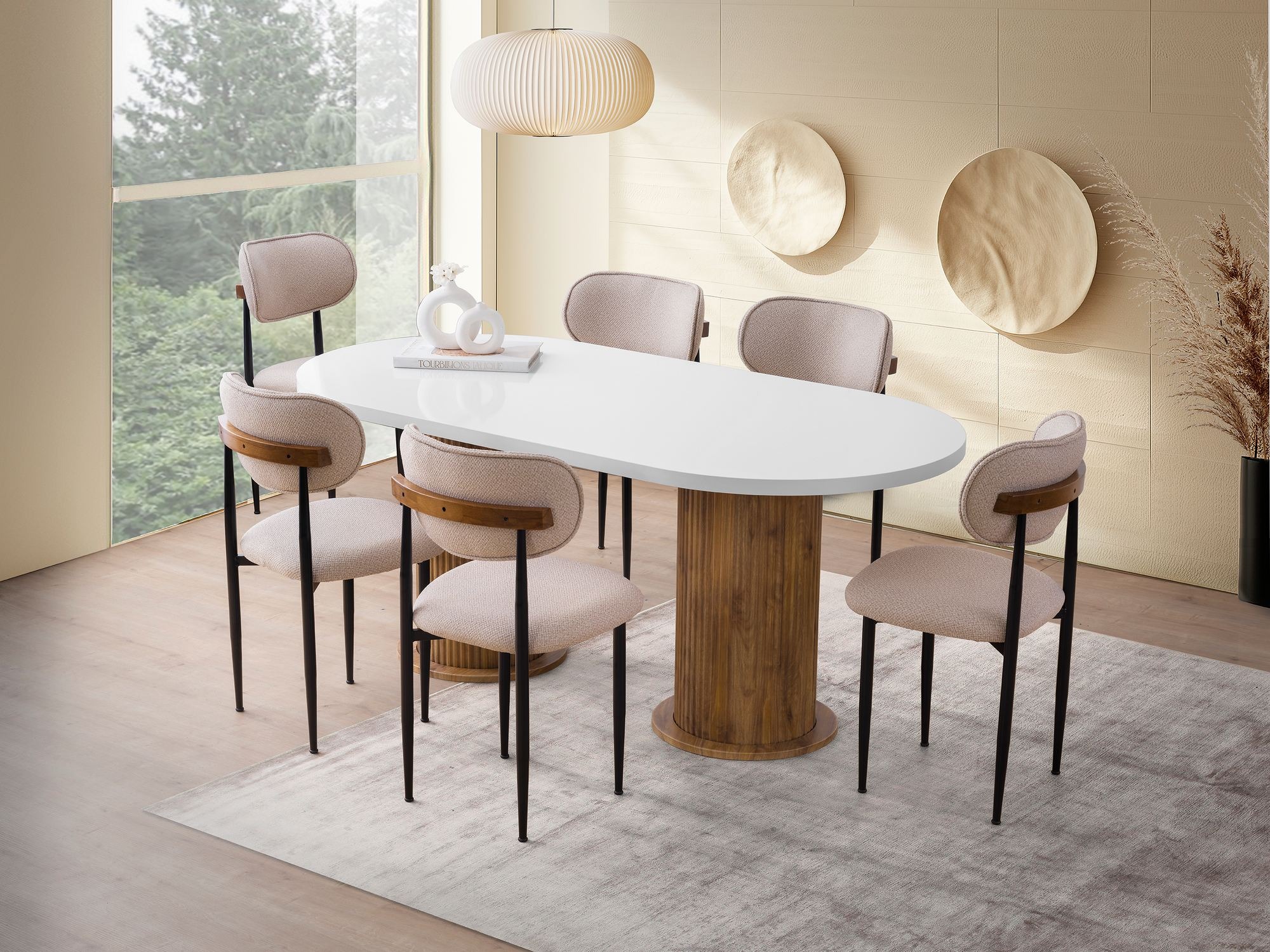 Stol Kailua 2623 (Bijela + Orah)