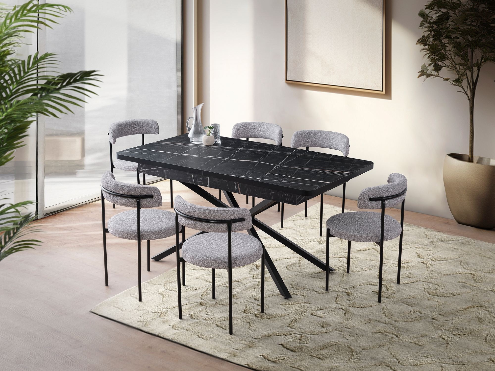 Stol Kailua 2624 (Crni mramor)