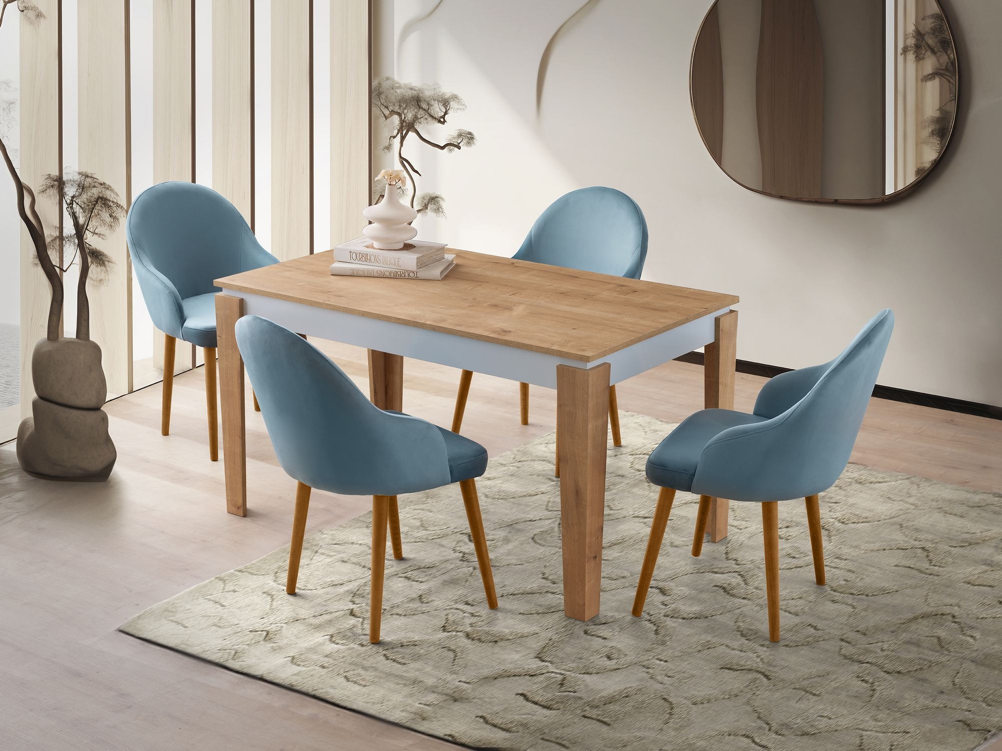 Stol Kailua 2625 (Hrast + Bijela)