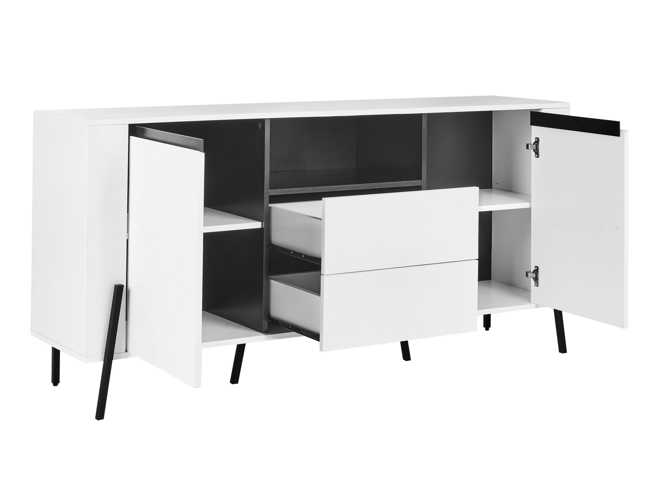 Komoda Berwyn 545 (Bijela + Crna)