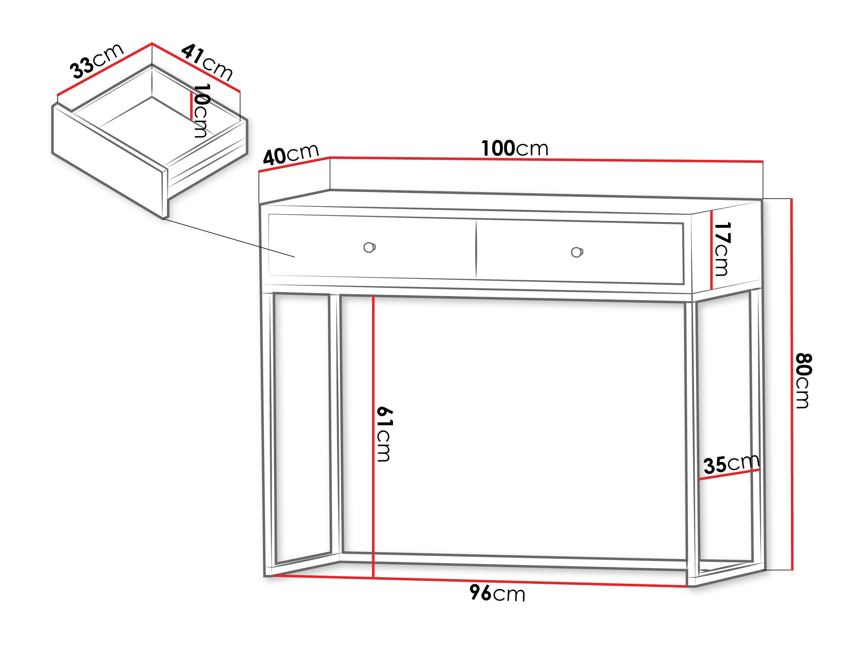 Konzolni stolić Comfivo Modestia (Kašmir)