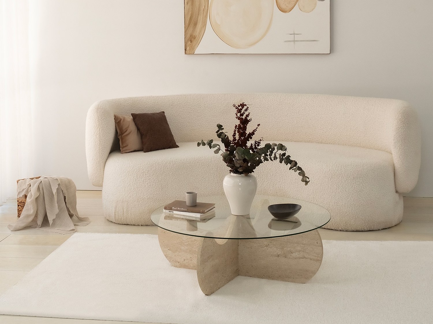 Stolić za kavu Kailua 2630 (Svijetla Travertine)