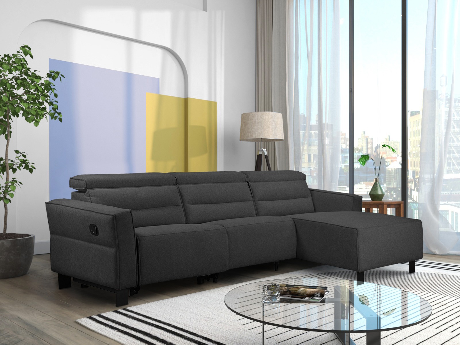 Podesiva kutna ganitura Denton 1487 (Antracit)