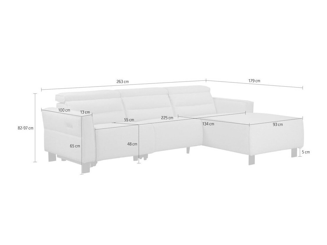 Podesiva kutna ganitura Denton 1487 (Antracit)