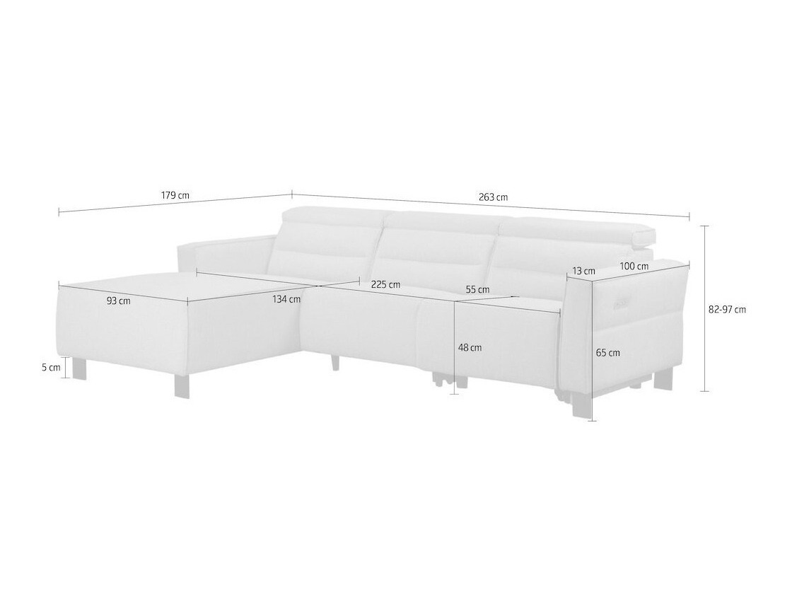 Podesiva kutna ganitura Denton 1487 (Krem)