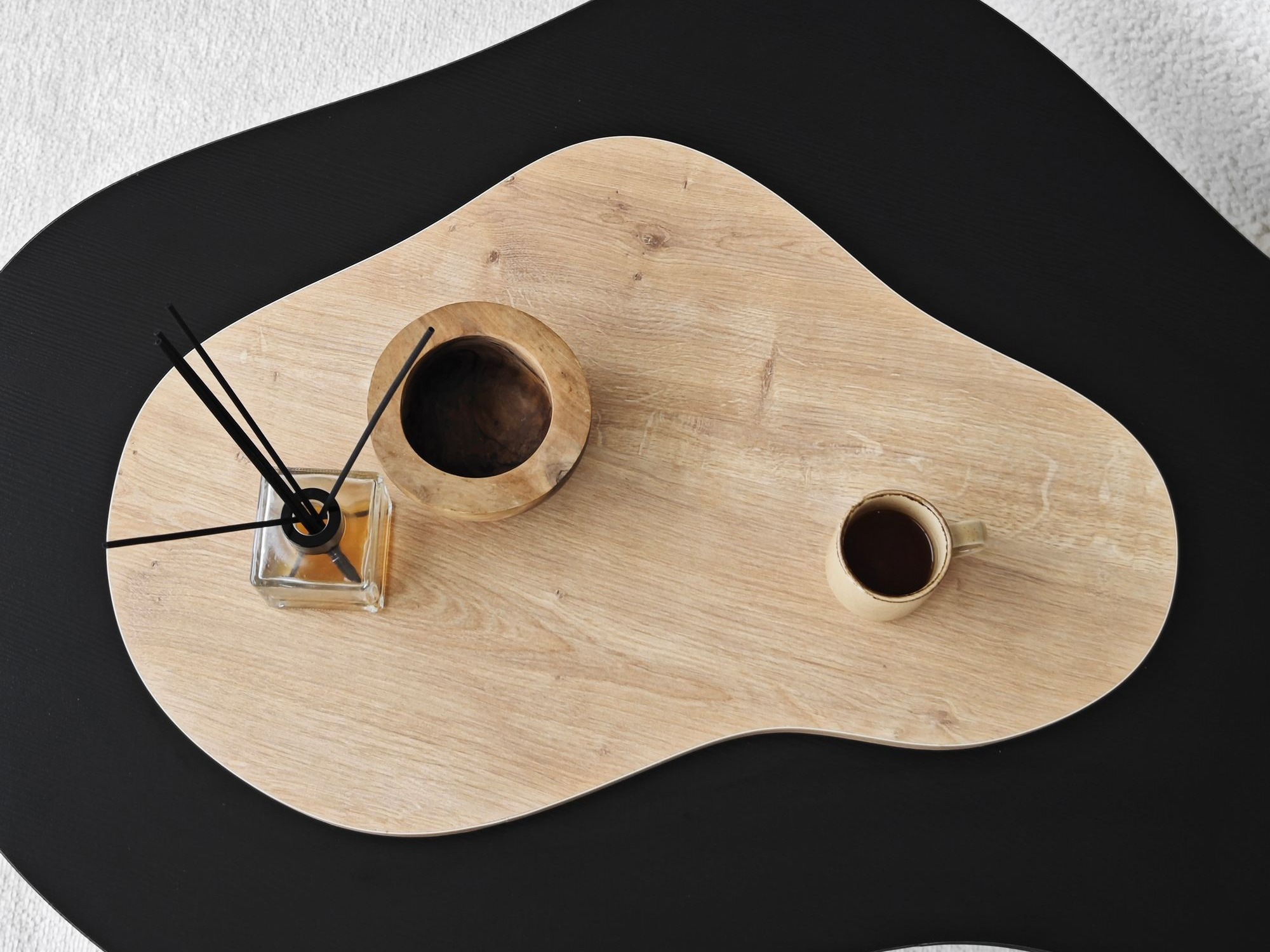 Stolić za kavu Kailua 2633 (Crna + Hrast)