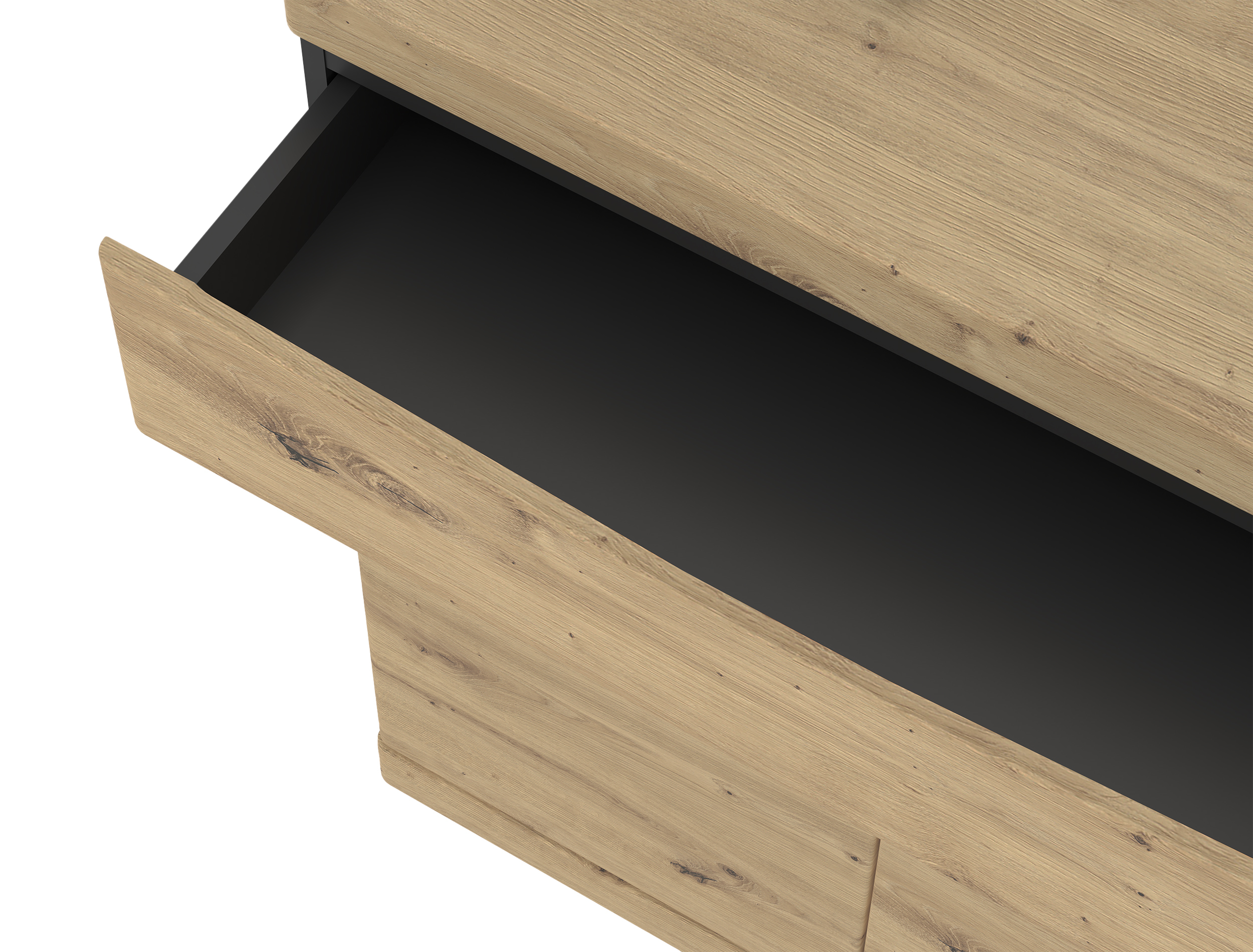 Komoda Venlori 115 (Hrast Artisan + Antracit)