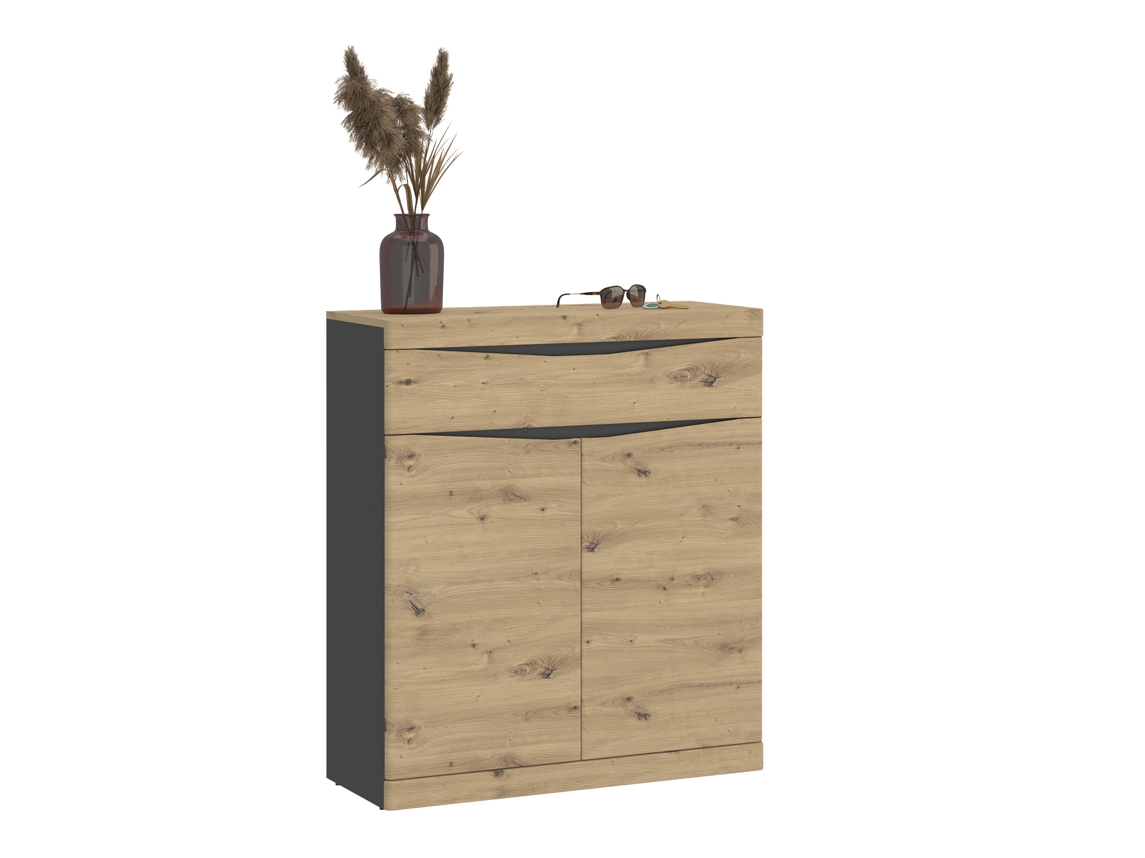 Komoda Venlori 115 (Hrast Artisan + Antracit)