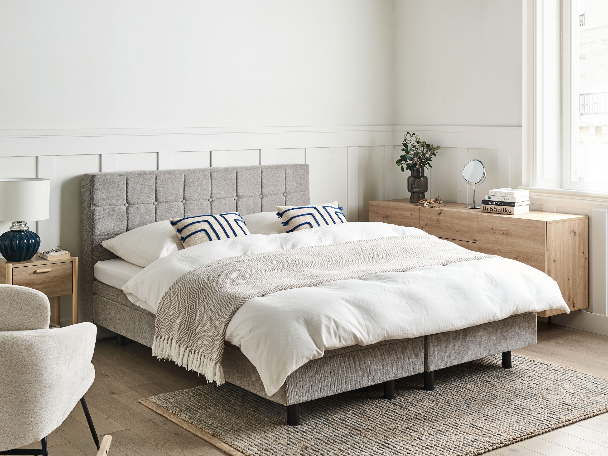 Krevet Berwyn 762 (Svijetlo siva)