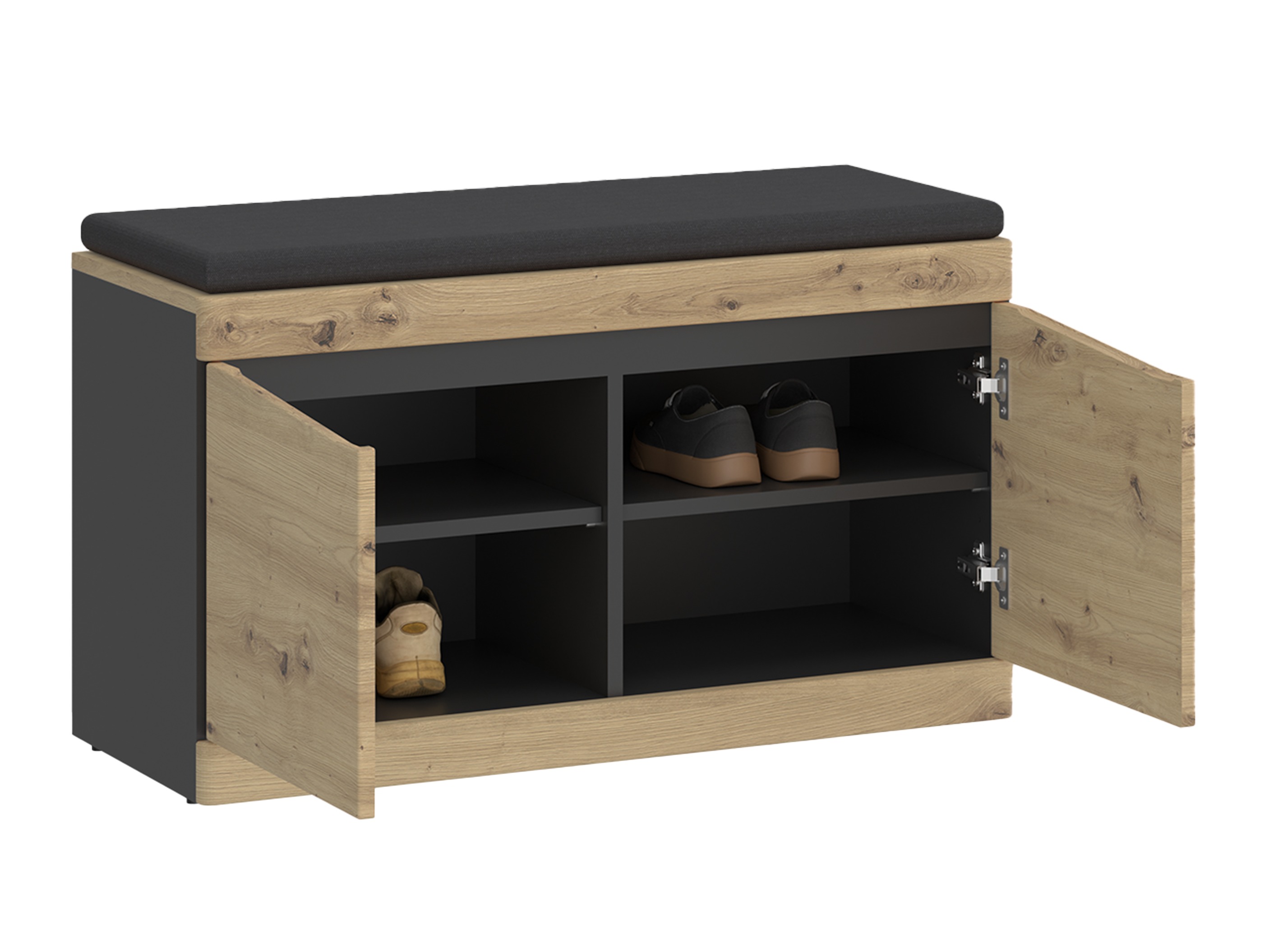 Ormarić za cipele Ontario 146 (Hrast Artisan + Antracit)