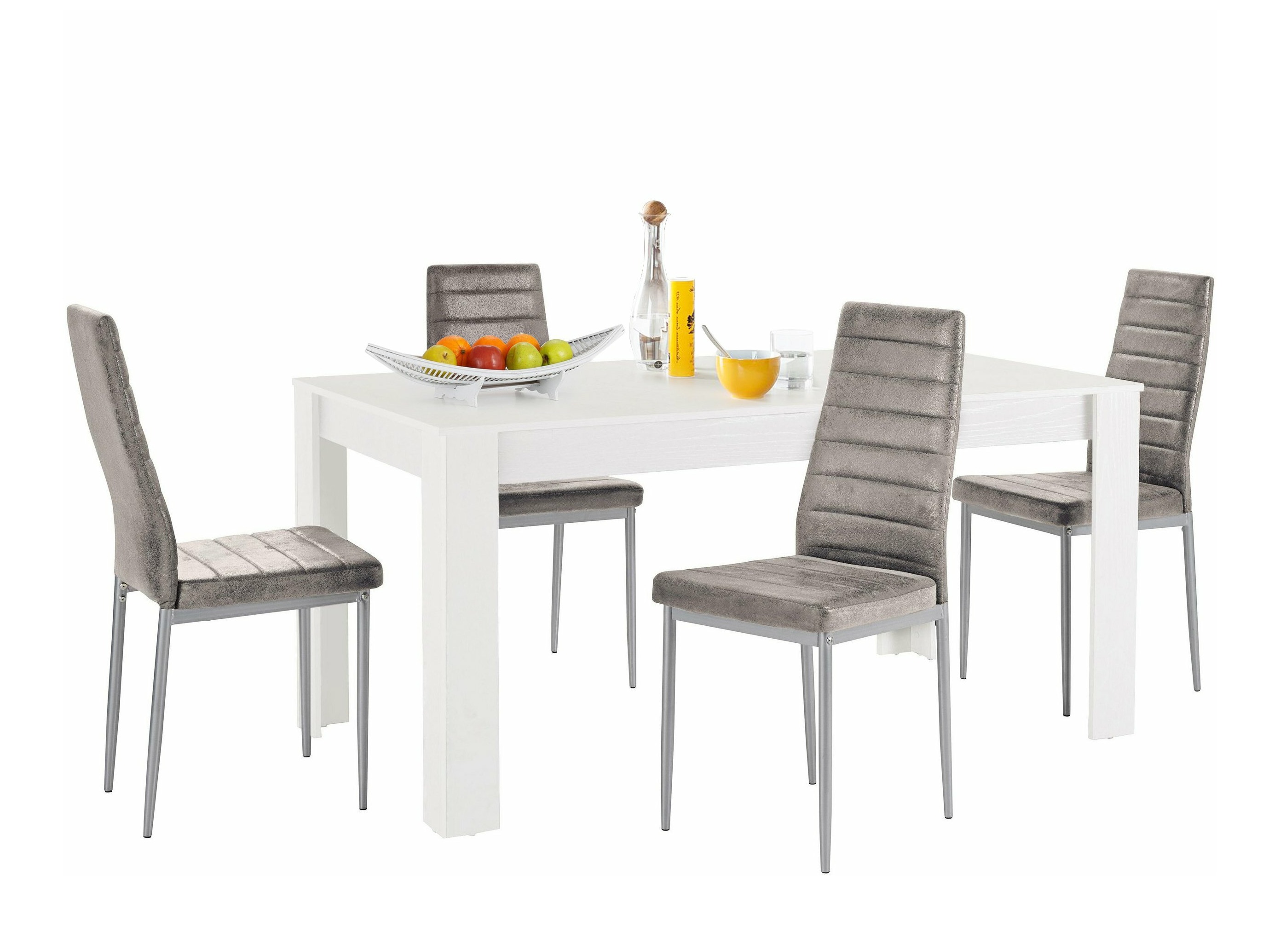 Blagovaonski set Denton 604 (Srebrna + Svijetlo siva)