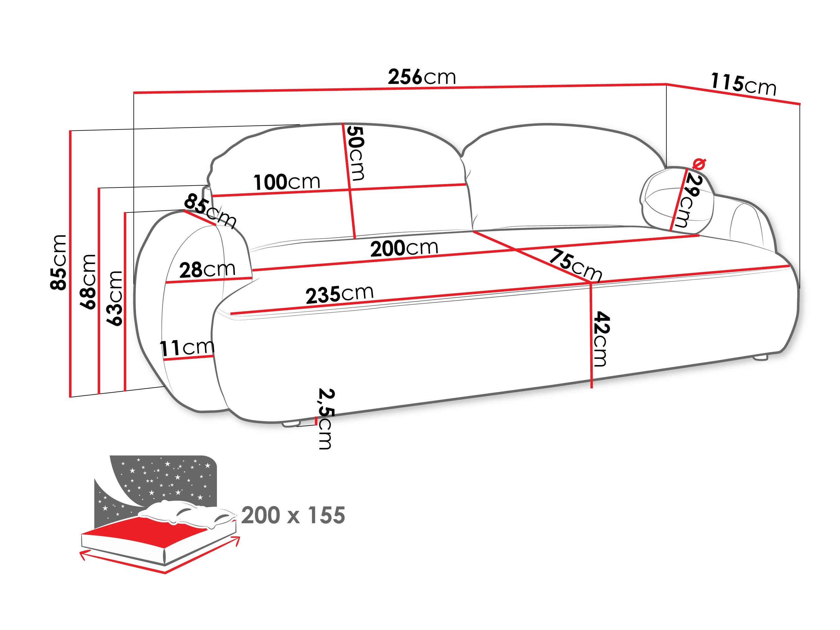 Kauč na razvlačenje TrendyNest 114 (Now Or Never 06)