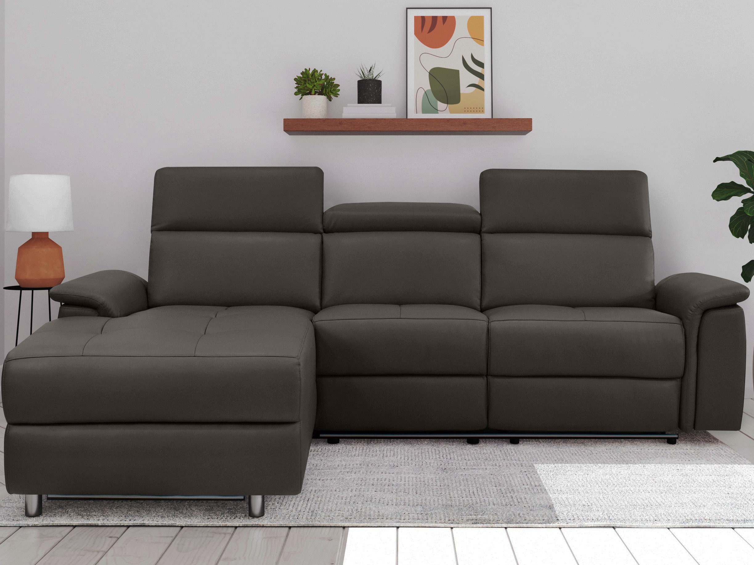 Podesiva kutna ganitura Denton 1489 (Smeđa)