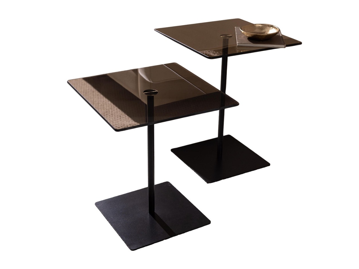 Set pomoćnih stolića Kailua 2639 (Crna + Smeđa)