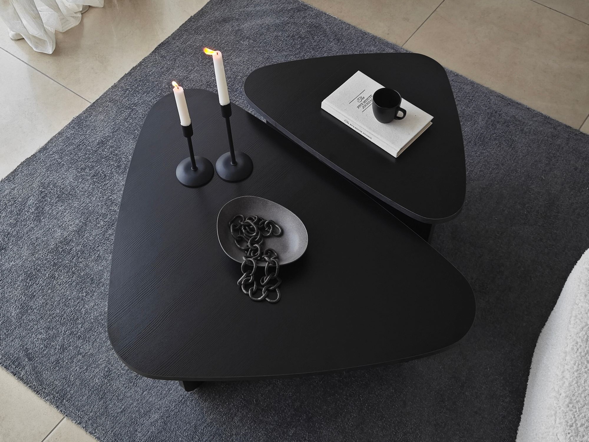 Set stolića za kavu Kailua 2638 (Crna)