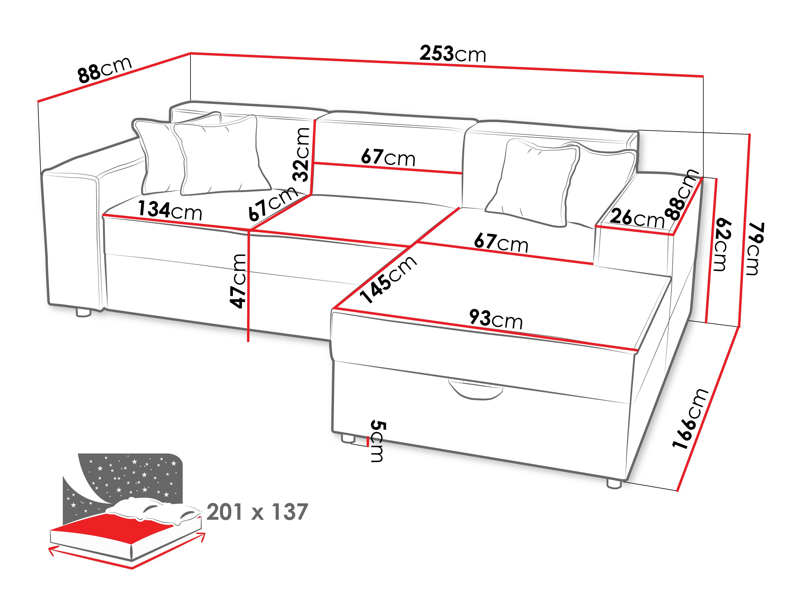 Kutna garnitura Clovis 116 (Coral 65)