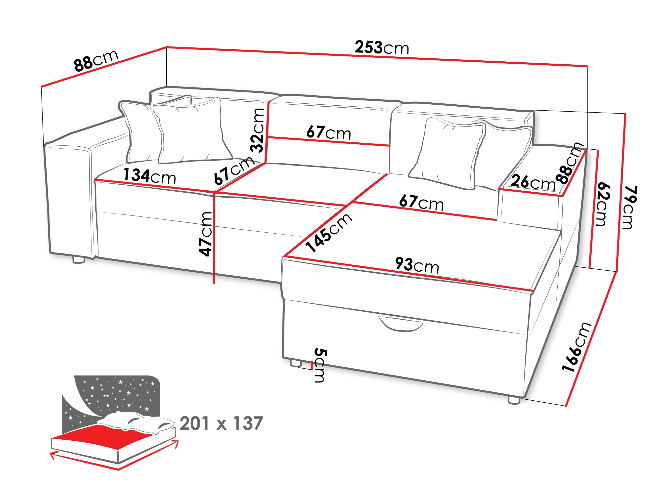 Kutna garnitura Clovis 116 (Coral 75)