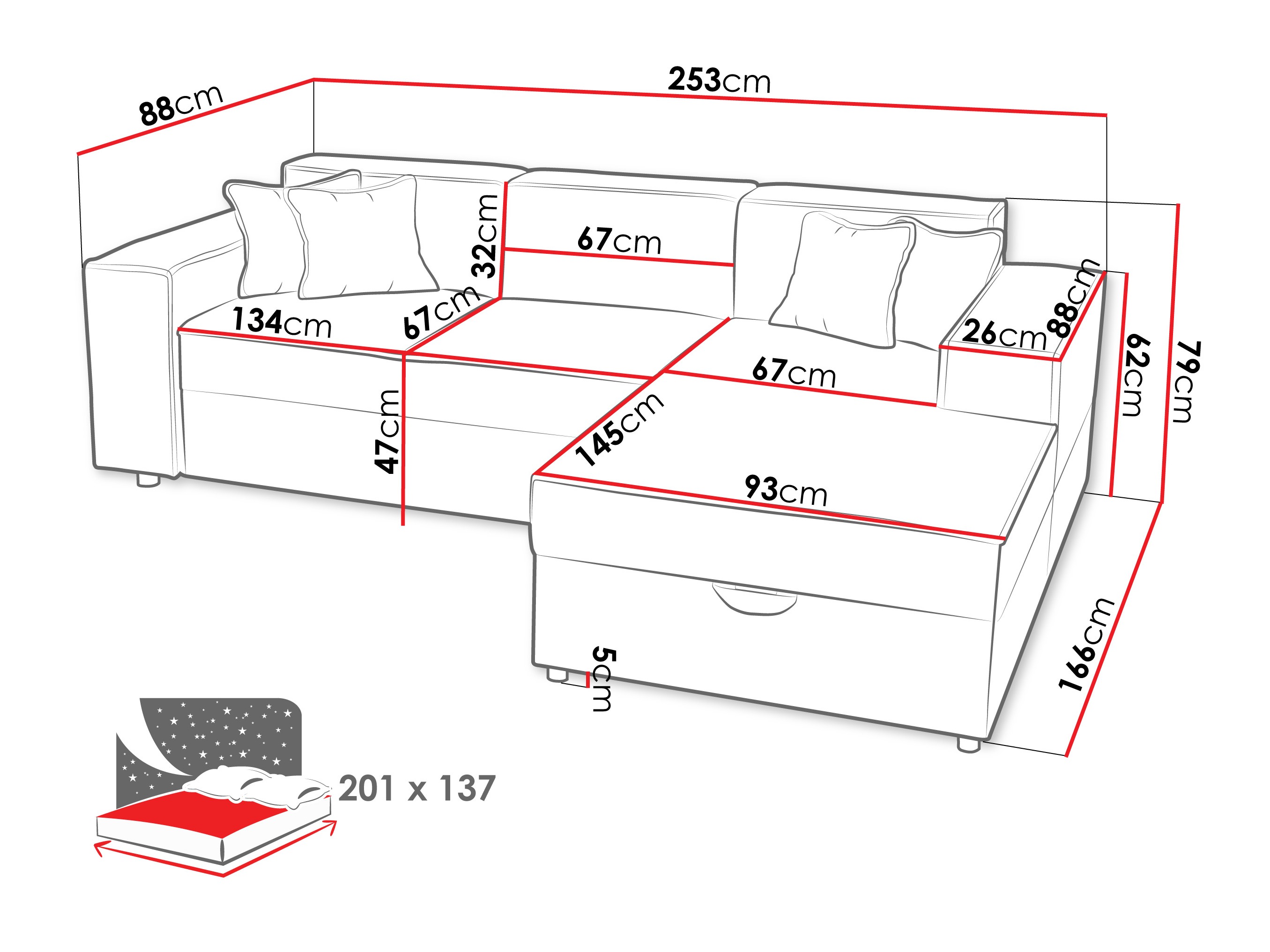 Kutna garnitura Clovis 116 (Coral 80)