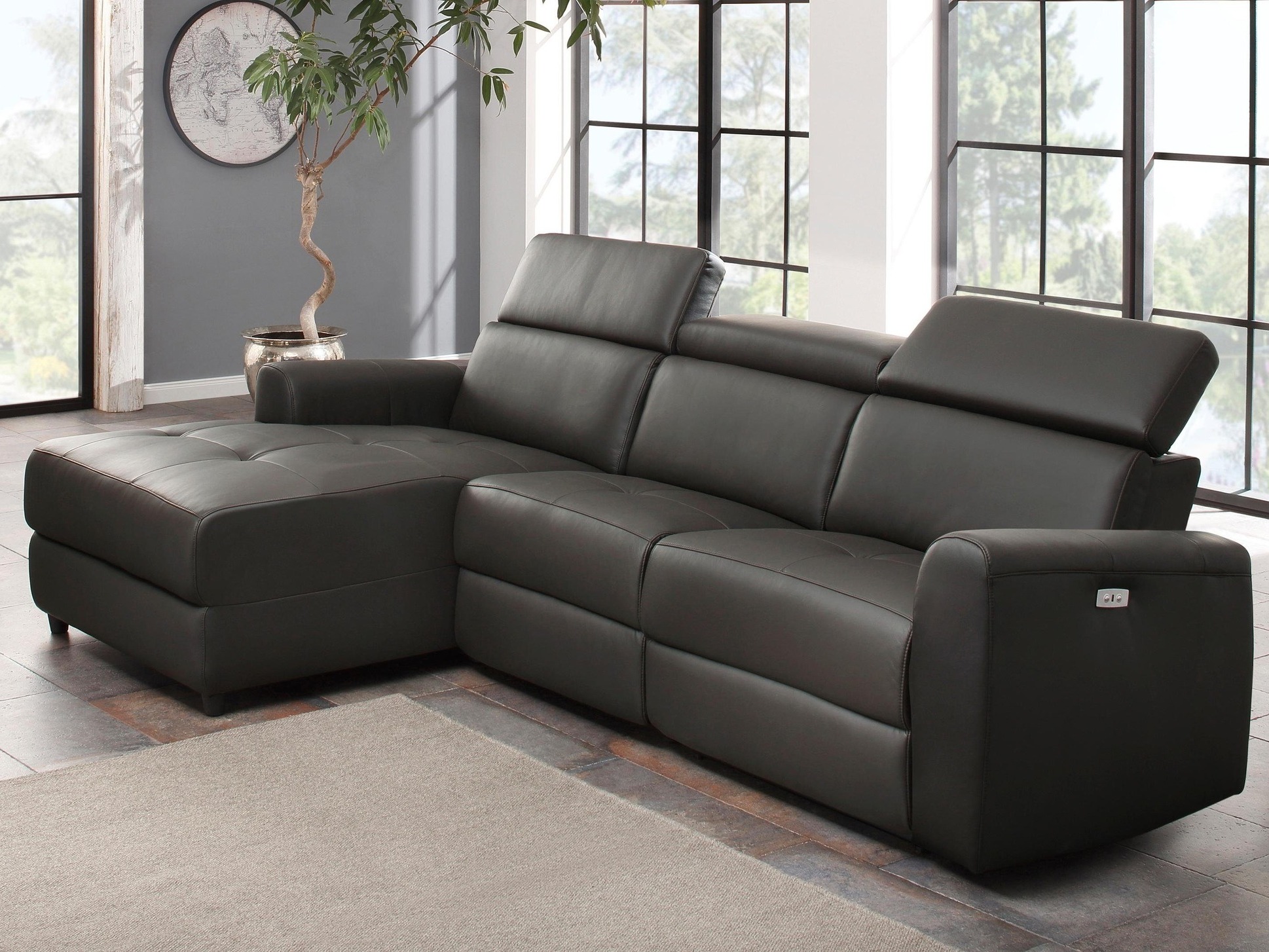 Podesiva kutna ganitura Denton 1490 (Smeđa)