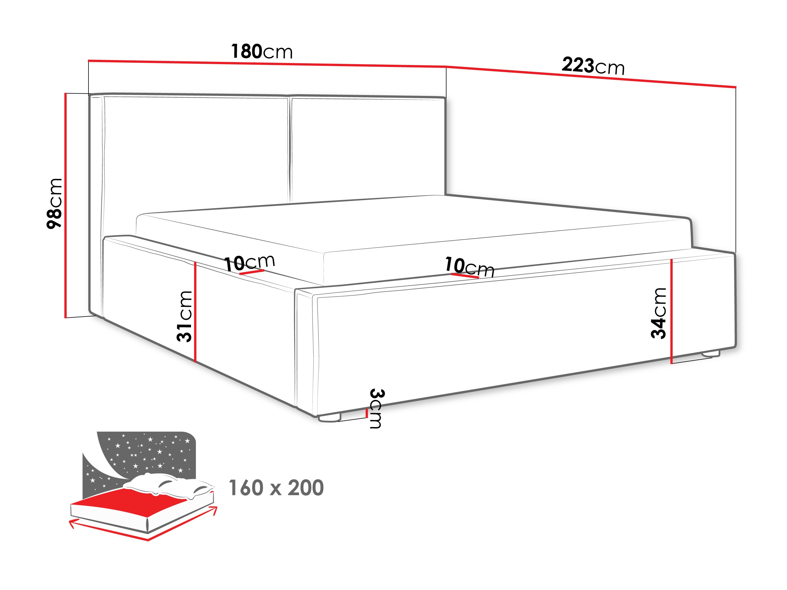 Krevet TrendyNest Pelagia (Coral 65)