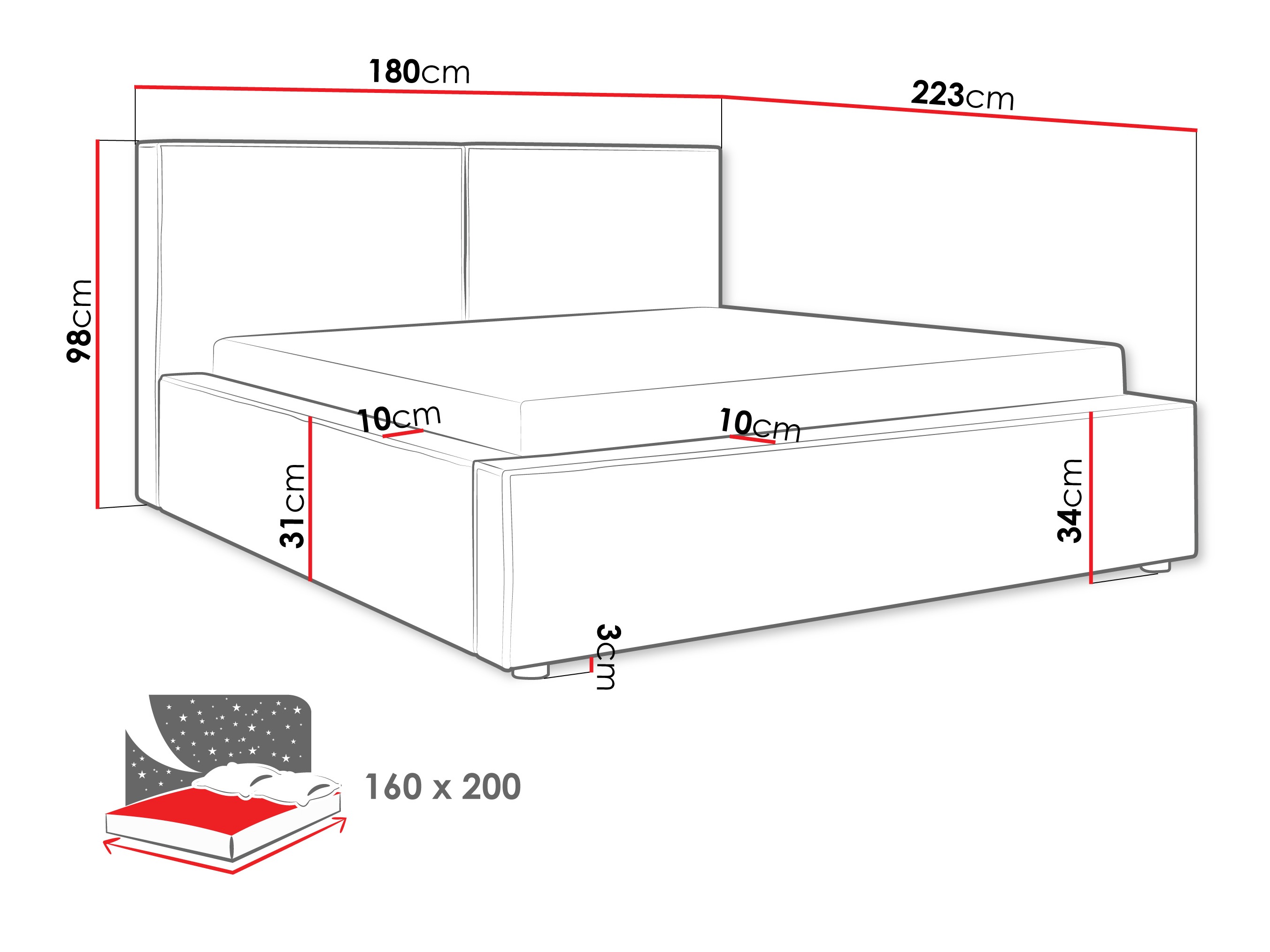 Krevet TrendyNest Pelagia (Coral 75)